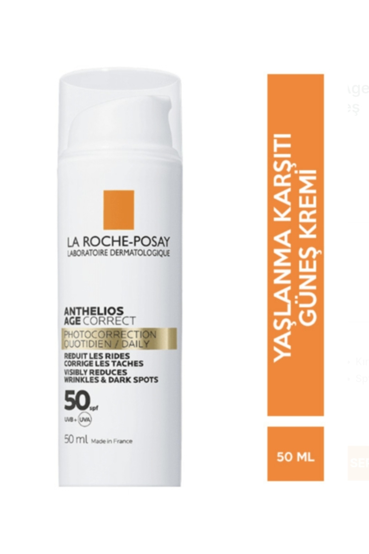La Roche Posay Kırışıklık karşıtı Güneş Koruyucusu La Roche Posay Anthelios Age Correct SPF 50 50 ML
