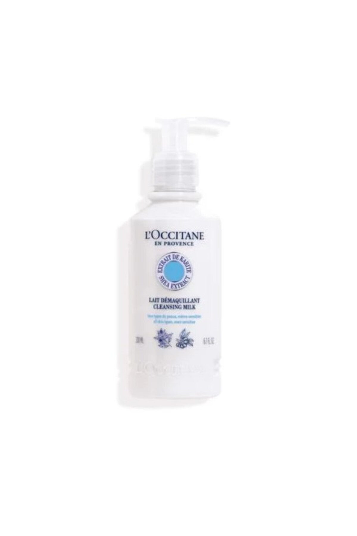 L'Occitane Shea Yüz Temizleme Sütü, Tüm Cilt Tipleri için, Shea ve Tatlı Portakal Yağı İçeren, 200 ml