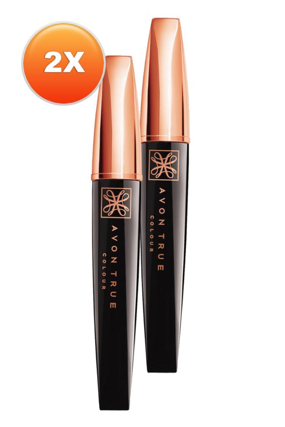AVON Uzun Gösteren Besleyici Maskara 7 Ml. Black Ikili Set