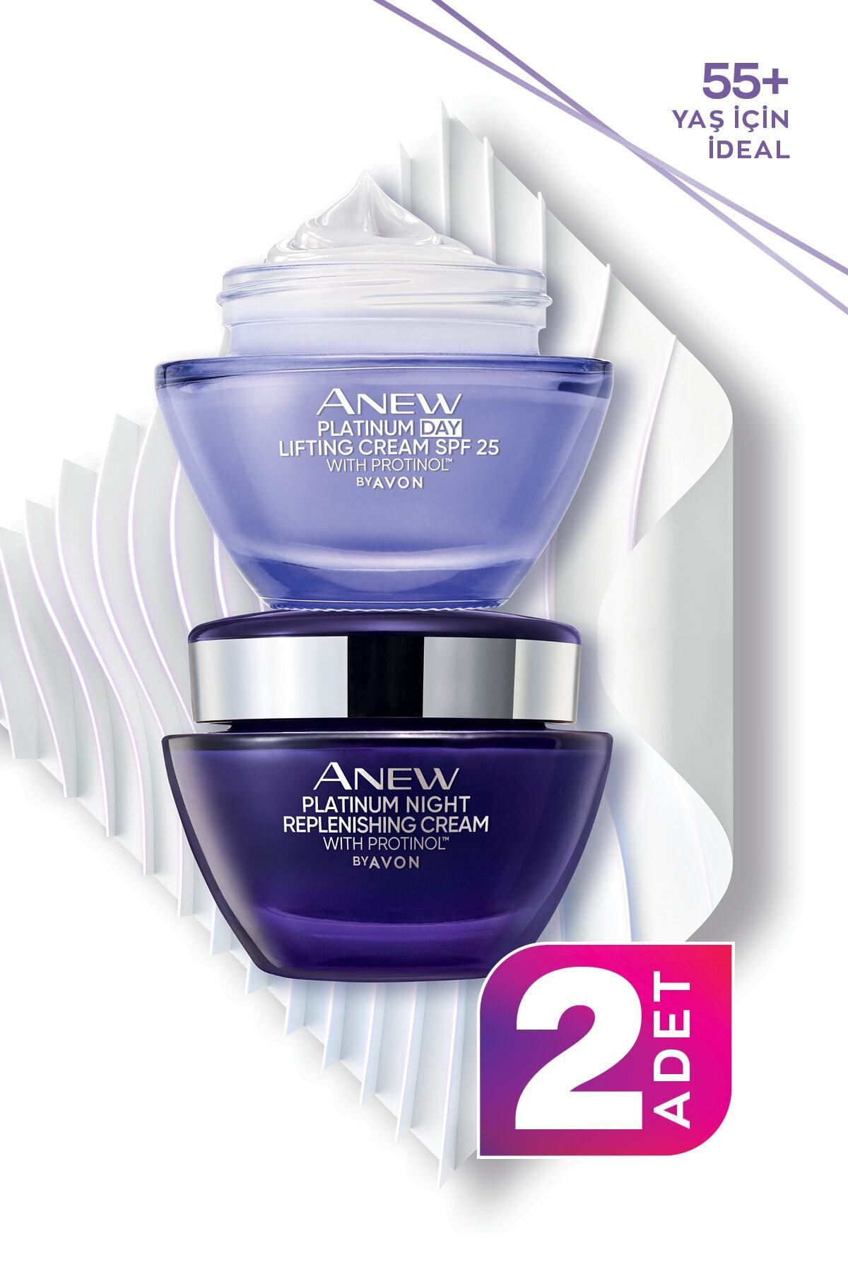 AVON Anew Platinum Gündüz Kremi SPF20 50ml + Anew Platinum Gece Kremi 50ml Seti
