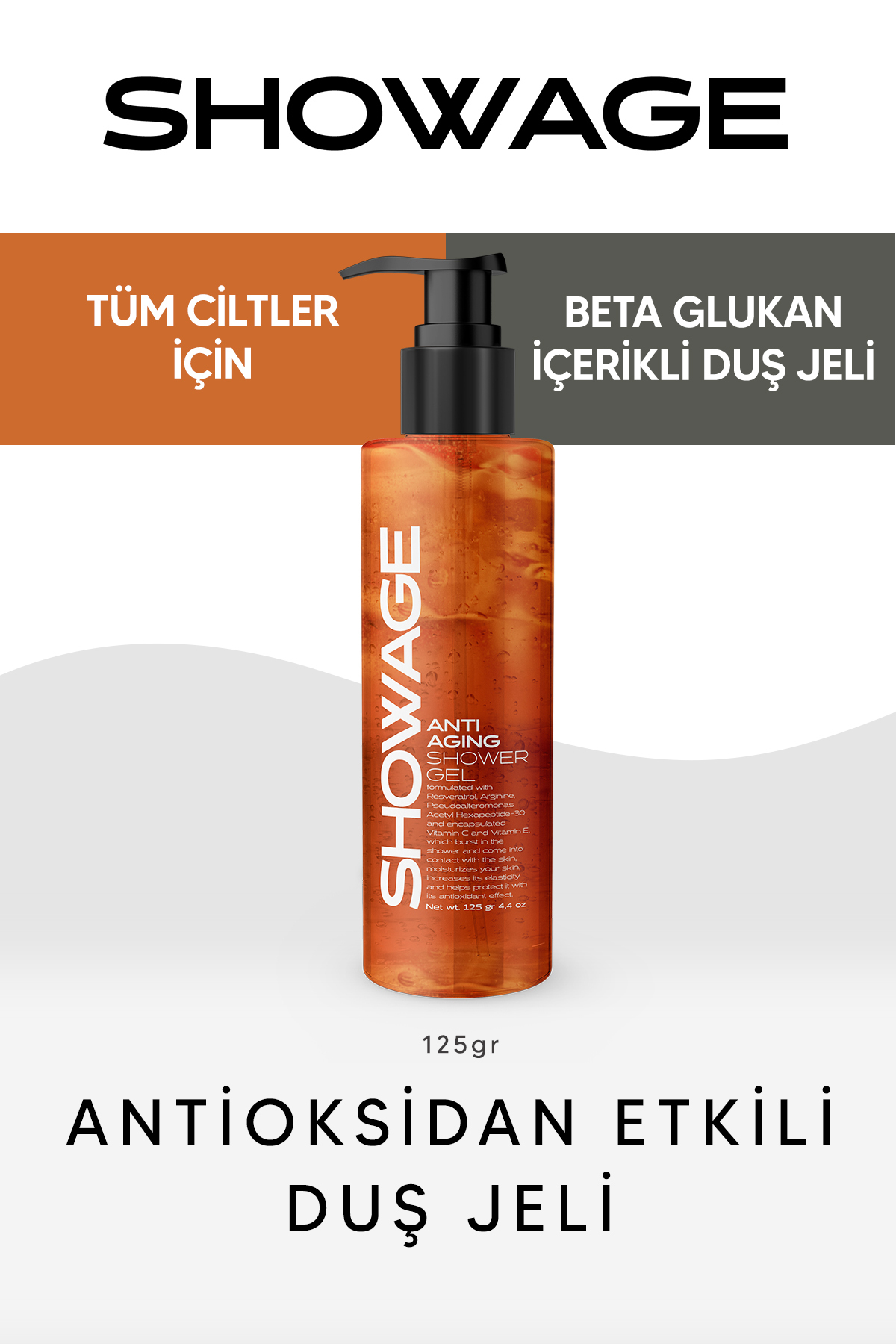 showage Yaşlanmaya Ve Kırışıklıklara Son Yaşlılık Karşıtı-sıkılaştırma Etkili Duş Jeli