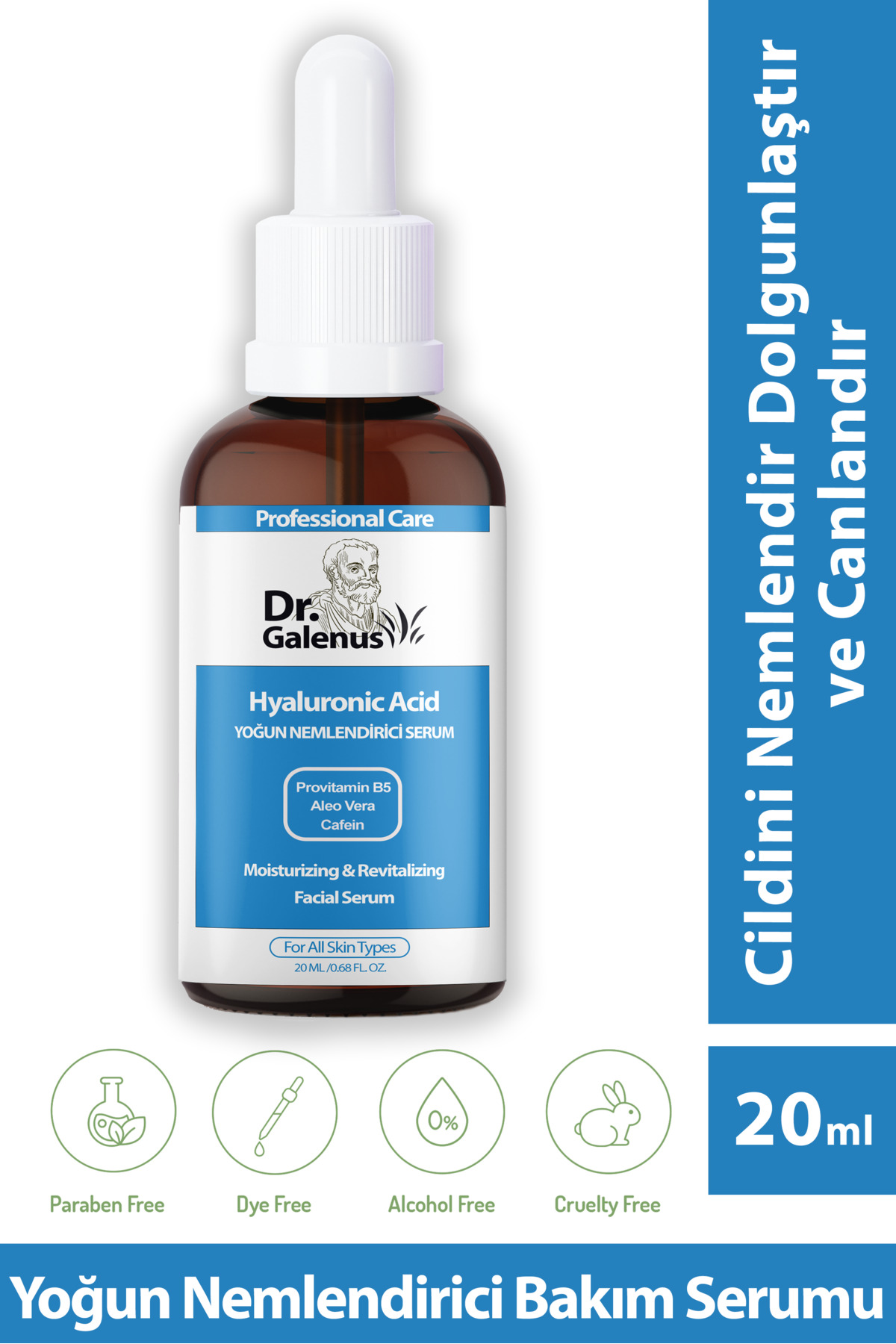Dr. Galenus Yoğun Nemlendirici, Dolgunlaştırıcı Ve Canlandırıcı Hyalüronik Asit Bakım Serumu (20 ML)