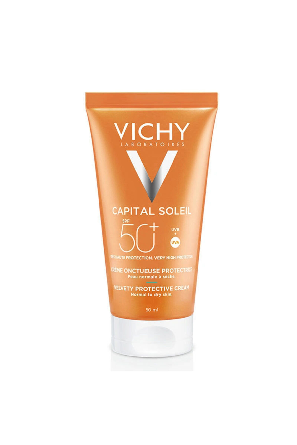 Vichy Capital Soleil Spf50+ Velvety Güneş Kremi 50 ml Hyalüronik Asit İçeren Nemlendirici Güneş Kremi