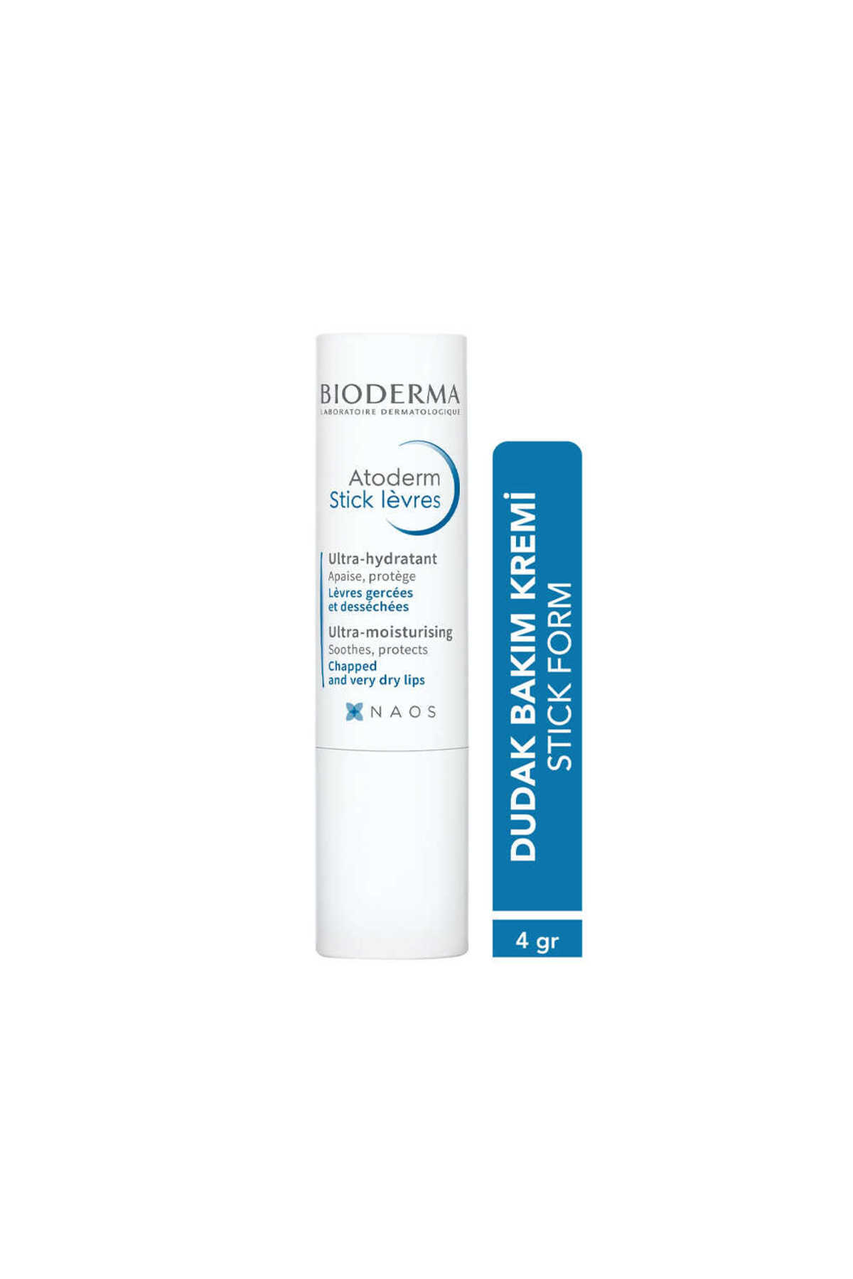Bioderma Atoderm Kuru ve Hassas Dudaklar İçin Stick Formunda Dudak Koruyucu Bakım Kremi 4gr