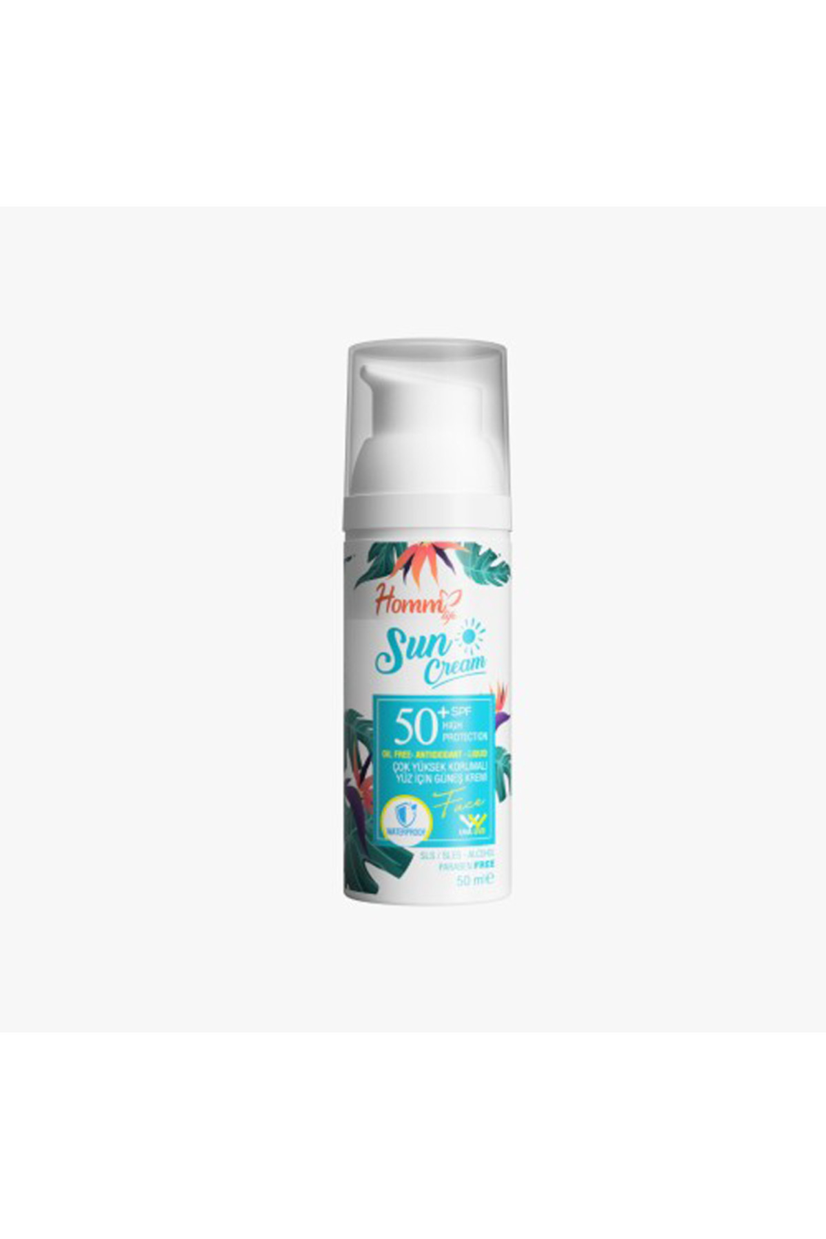 Homm Life YÜZ İÇİN YÜKSEK KORUMALI GÜNEŞ KREMİ 50ML