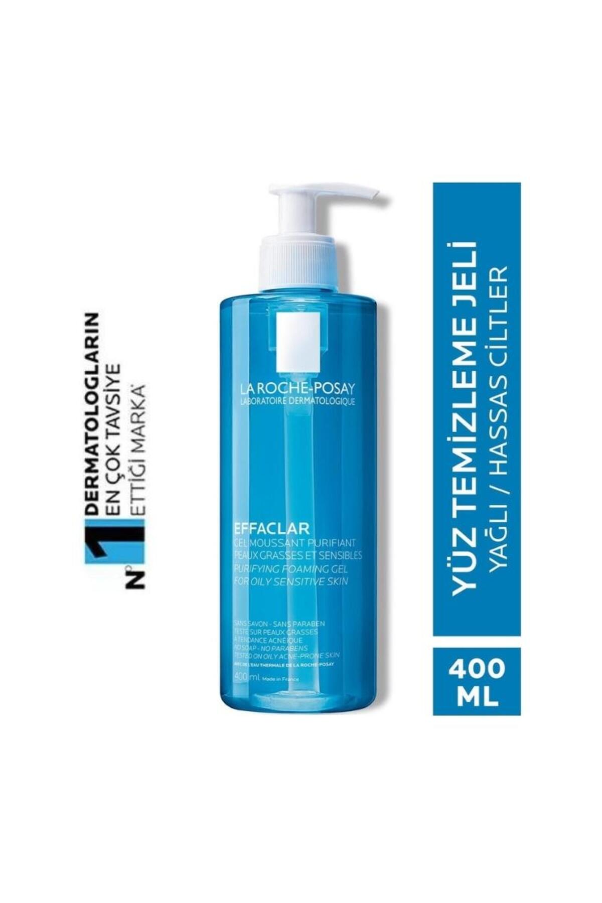 La Roche Posay Effaclar Jel 400 ml Yağlı ve Düzensiz Cilt Tipleri İçin Sabun İçermeyen temizleyicii