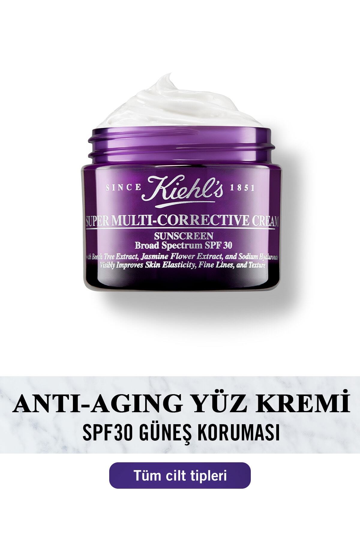 Kiehl's Yaşlanma Karşıtı 7'li Etki Sunan Spf30 Super Multi Corrective Anti-Aging Bakım Kremi 50 Ml