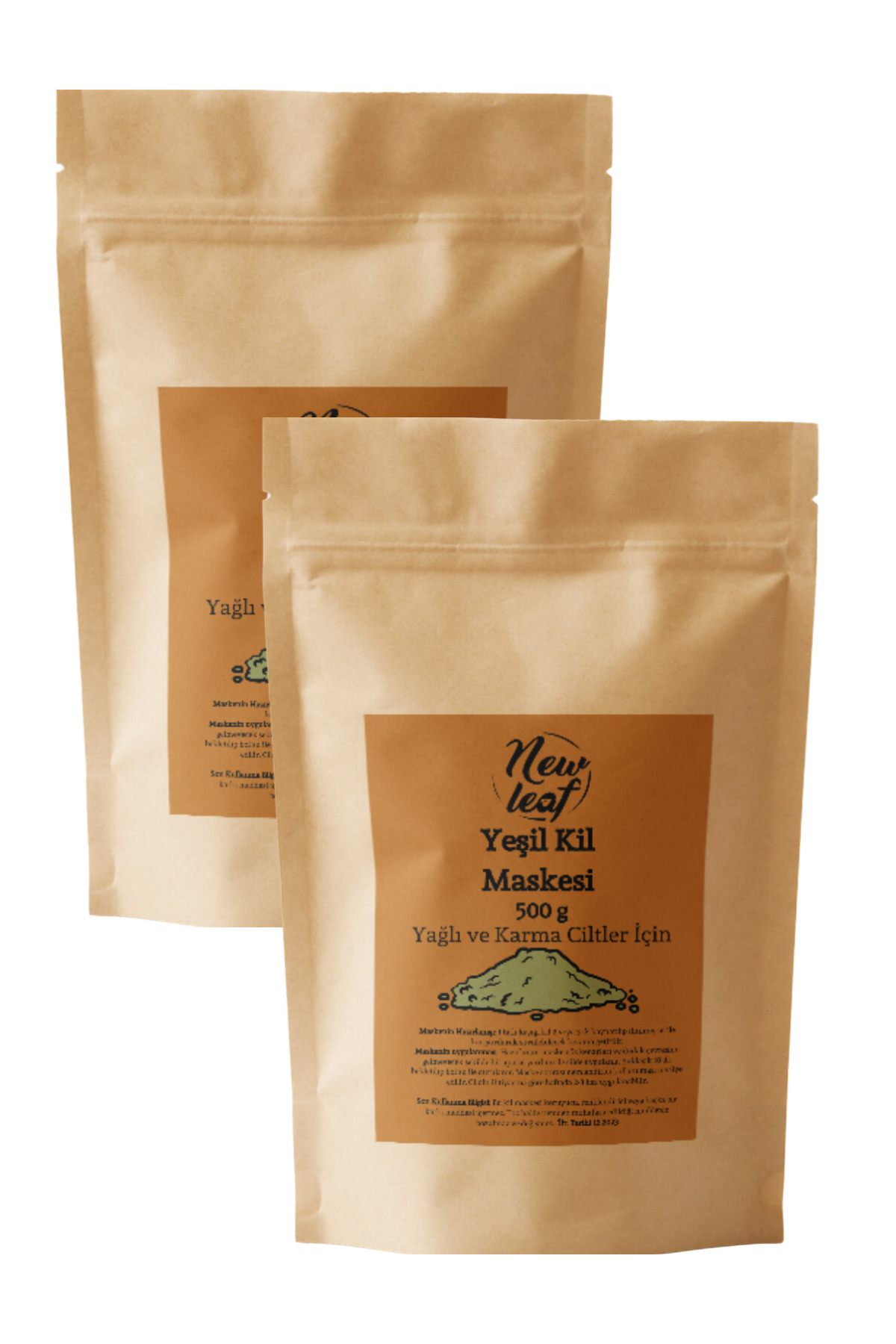 Newleaf Yeşil Kil Doğal Yüz Maskesi 500 G X2 Adet