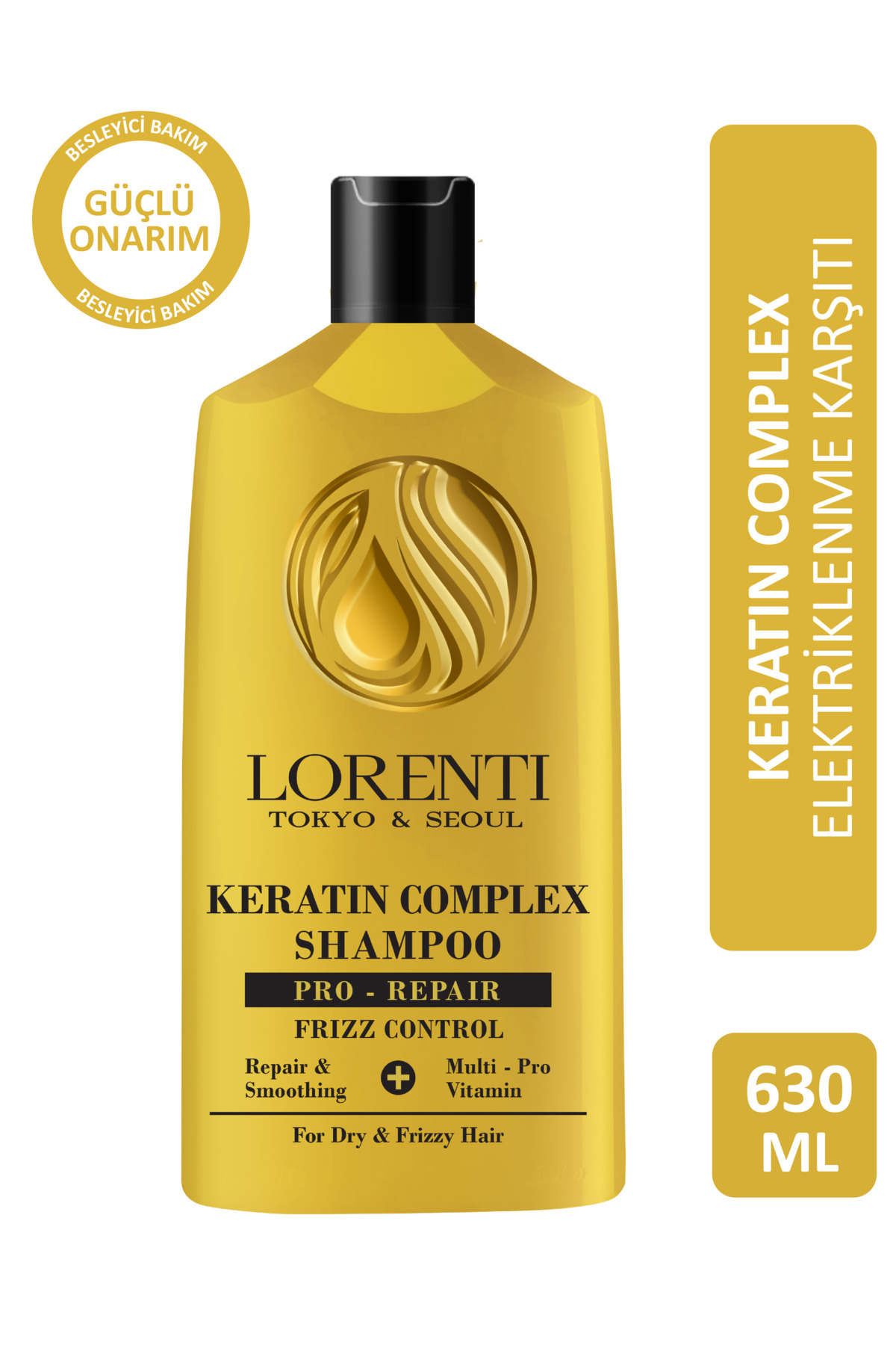 LORENTİ Keratin Complex Şampuan Elektriklenme Karşıtı 630 ml