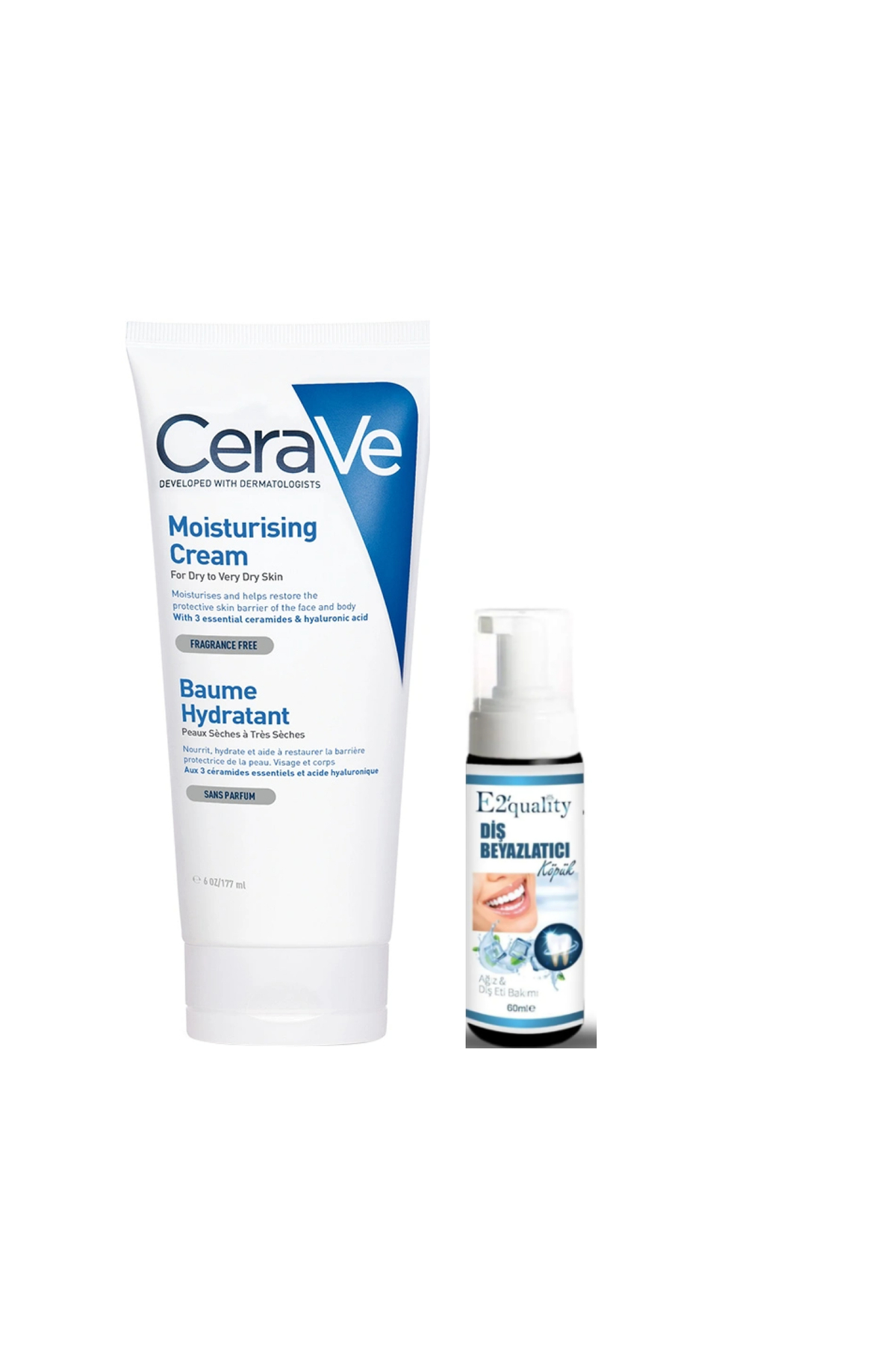 CeraVe Nemlendirici Krem 177 ml- Diş Beyazlatıcı Köpük Hediye