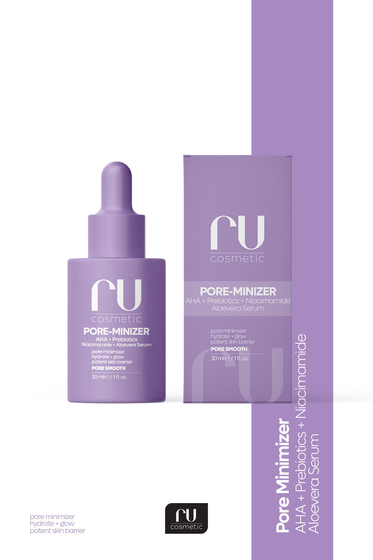 ru cosmetic Gözenek Nemlendirici Aha,bha Hyaluronik Asit Serum 30 ml Cilt Bakimi Poreminimizer