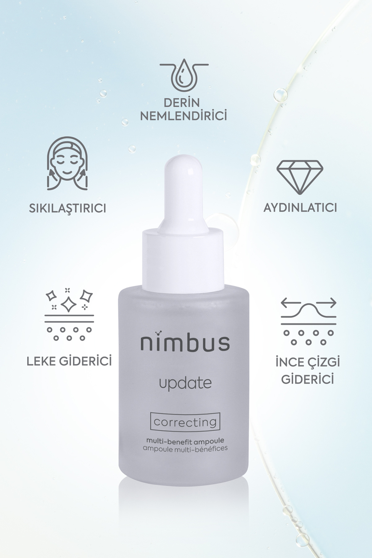 Nimbus update | leke karşıtı + aydınlatıcı yüz serumu (Niacinamide + Liposomal C Vit + 8D Hyaluronic Fluid)