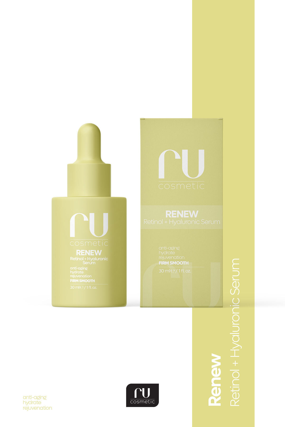 ru cosmetic Retinol Serum Hyaluronik Asit,seramid Cilt Serumu Cilt Bakimi 30 ml