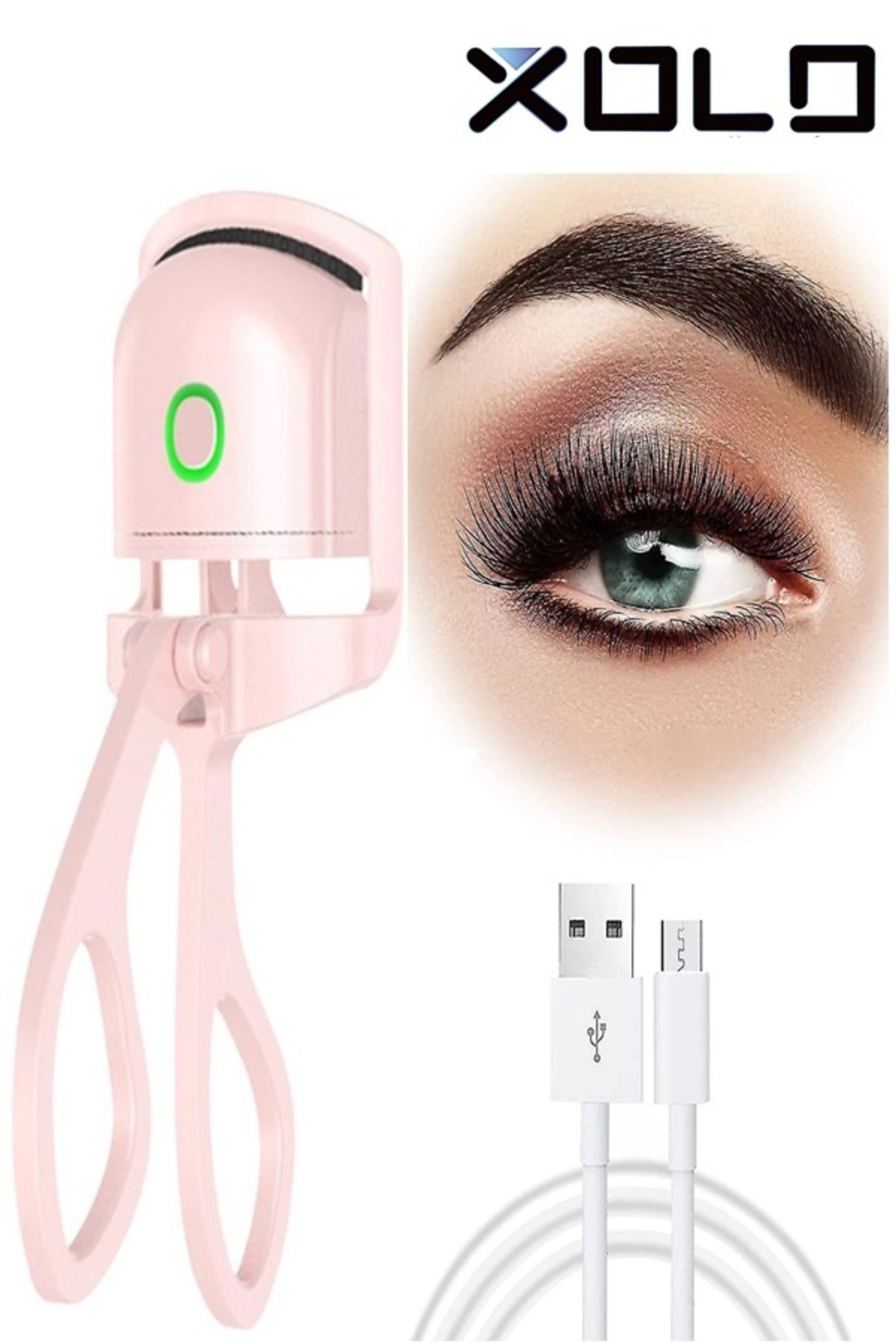 xolo Isıtmalı Kirpik Kıvırıcı Elektronik Şarjlı Kirpik Kıvırıcı Eyelash Curler