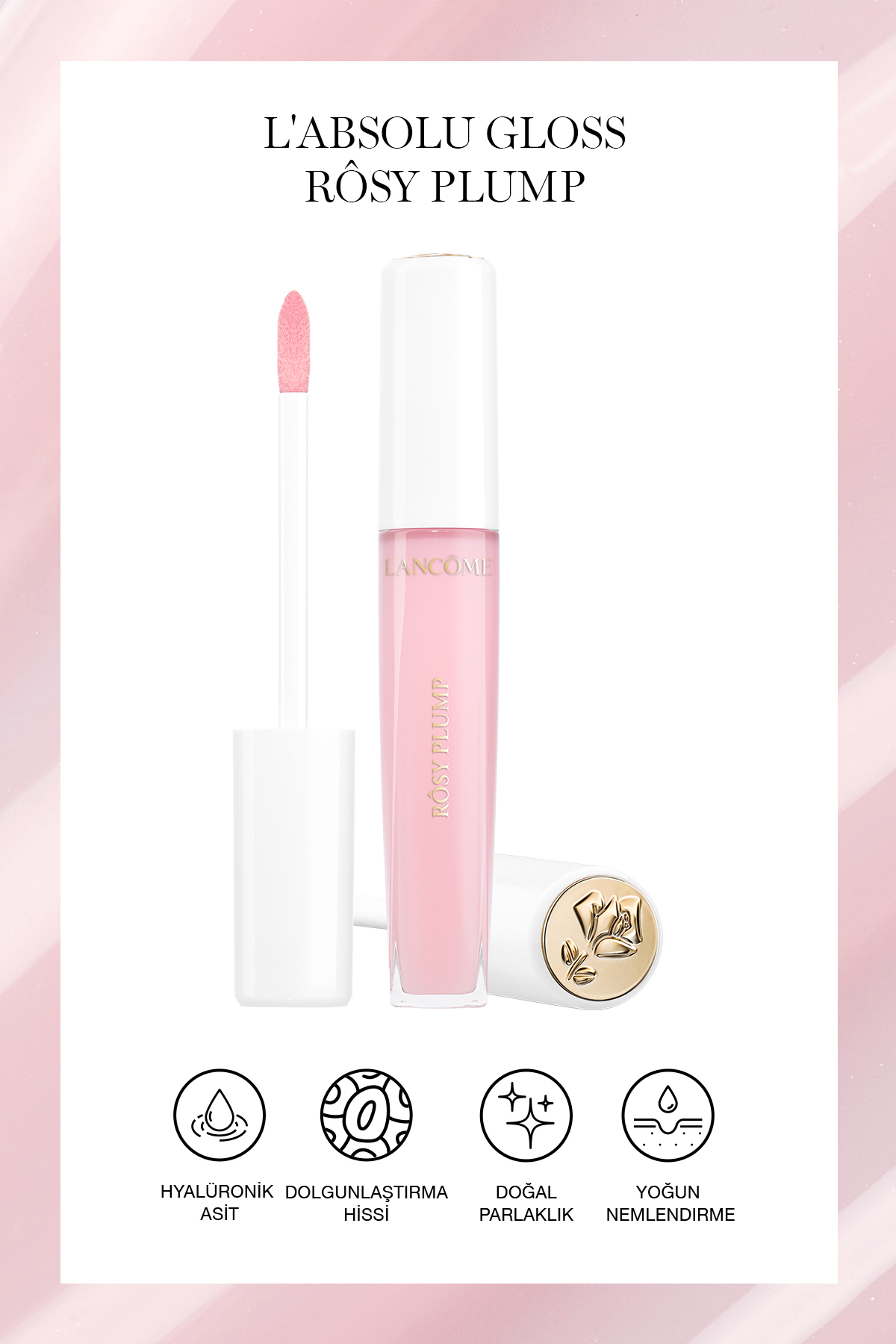 Lancome L'Absolu Gloss Plumper Dudak Dolgunlaştırıcı Likit Ruj Rosy Plump 3614271636621