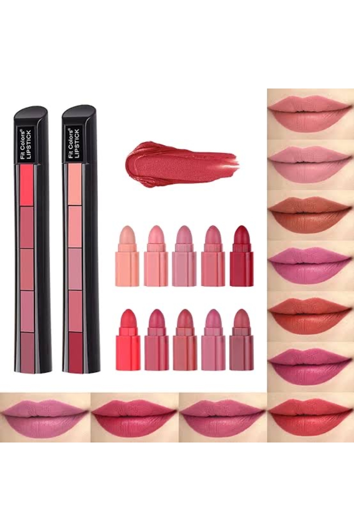 The Beauty Band 5 Renkli Mat Kapsül Set Matruşka Ruj 2’li Set
