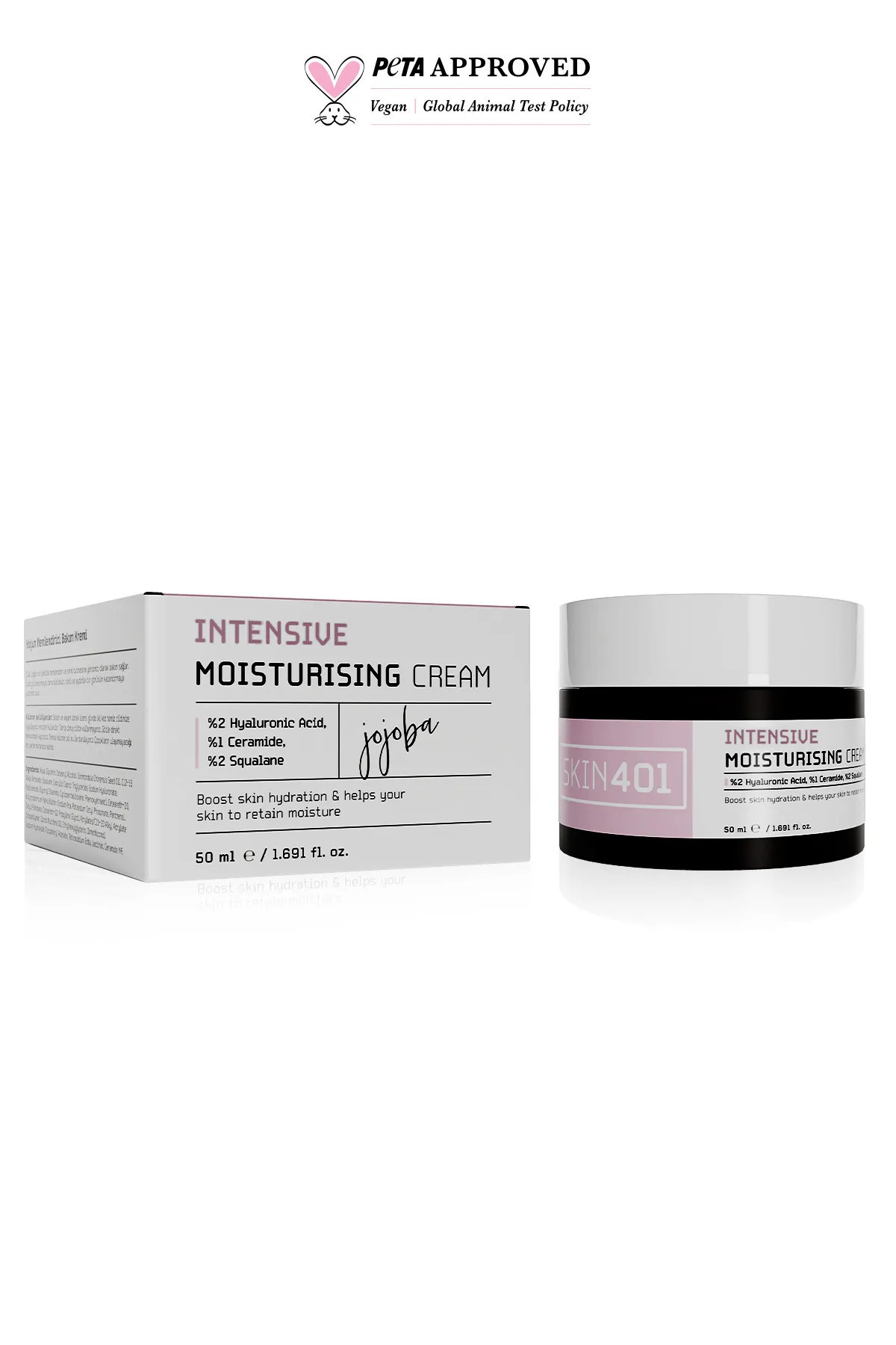 Skin401 Günlük Su Bazlı Yoğun Nemlendiricili Yüz Kremi 50ml