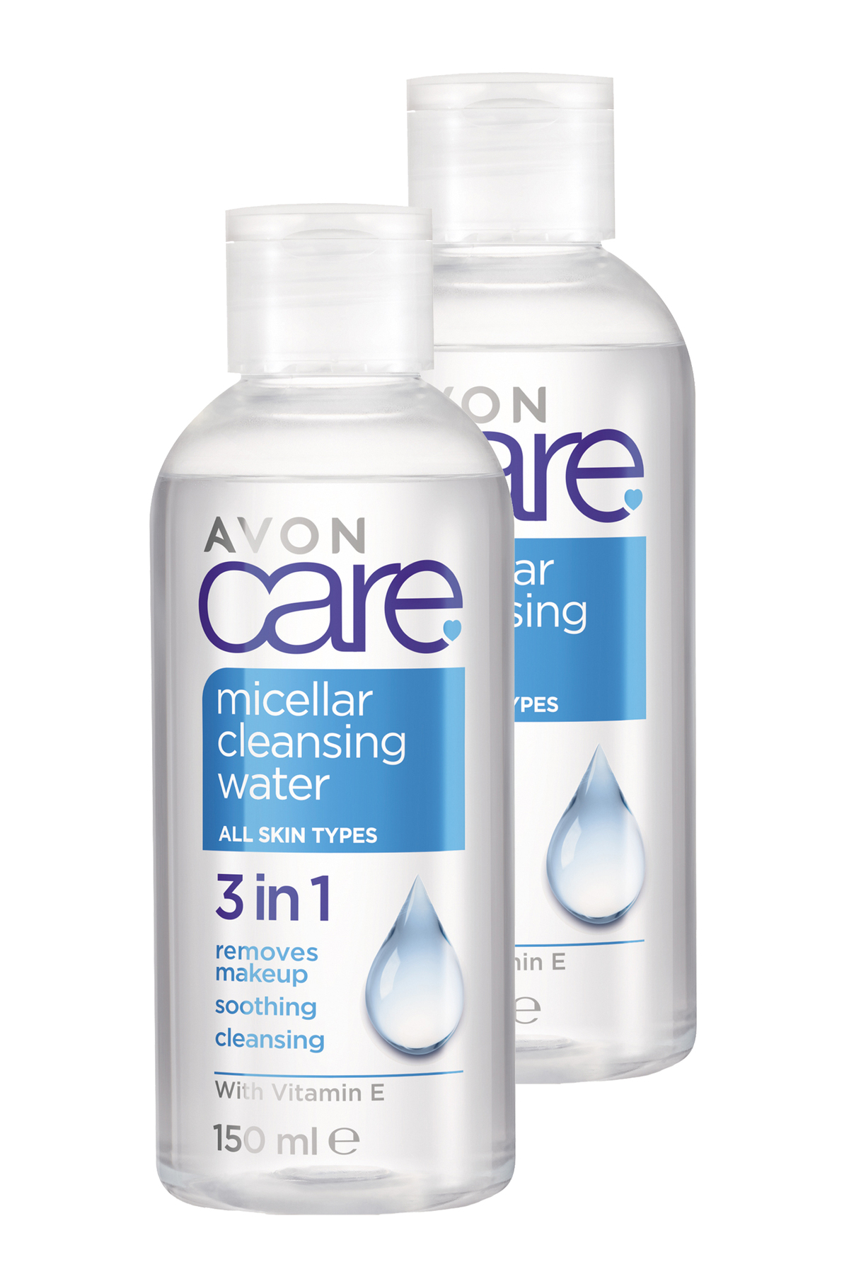 AVON Care Micellar Water 3 in 1 E Vitaminli Micellar Cilt Temizleme Suyu 150 Ml. İkili Set