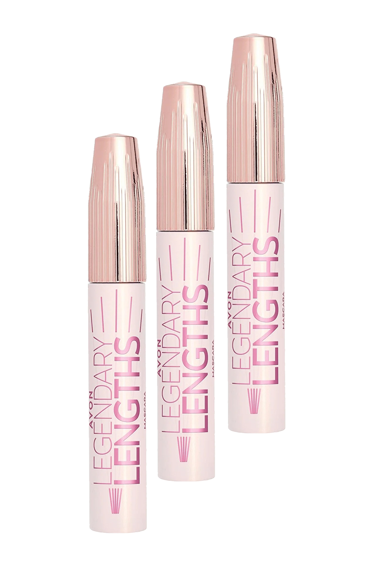 AVON Legendary Lengths Hacim ve Uzunluk Veren Siyah Maskara 10 Ml. Üçlü Set