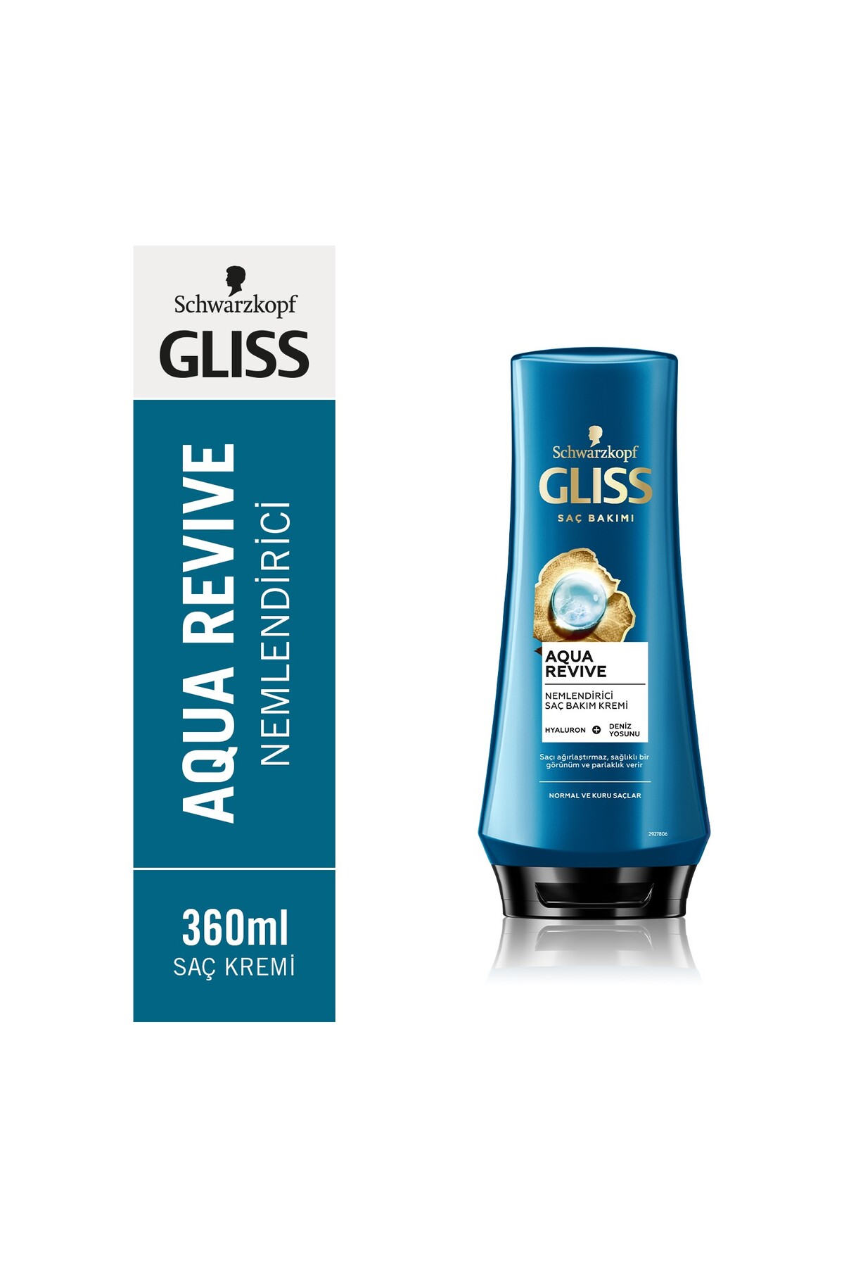 Gliss Aqua Revive Nemlendirici Saç Bakım Kremi - Hyaluron ve Deniz Yosunu Özü ile 360 Ml
