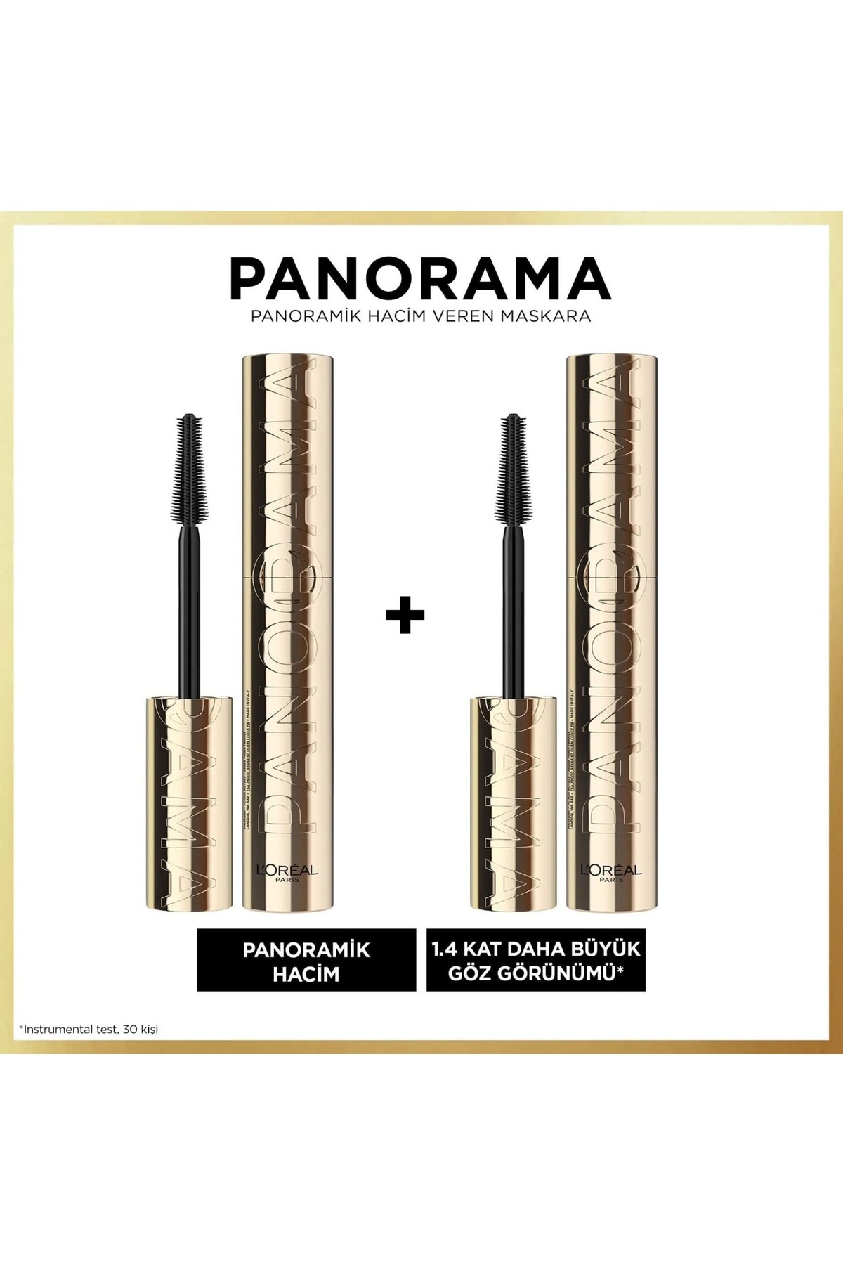 L'Oreal Paris Panorama Hacim Veren Maskara Siyah 2'Lİ SET