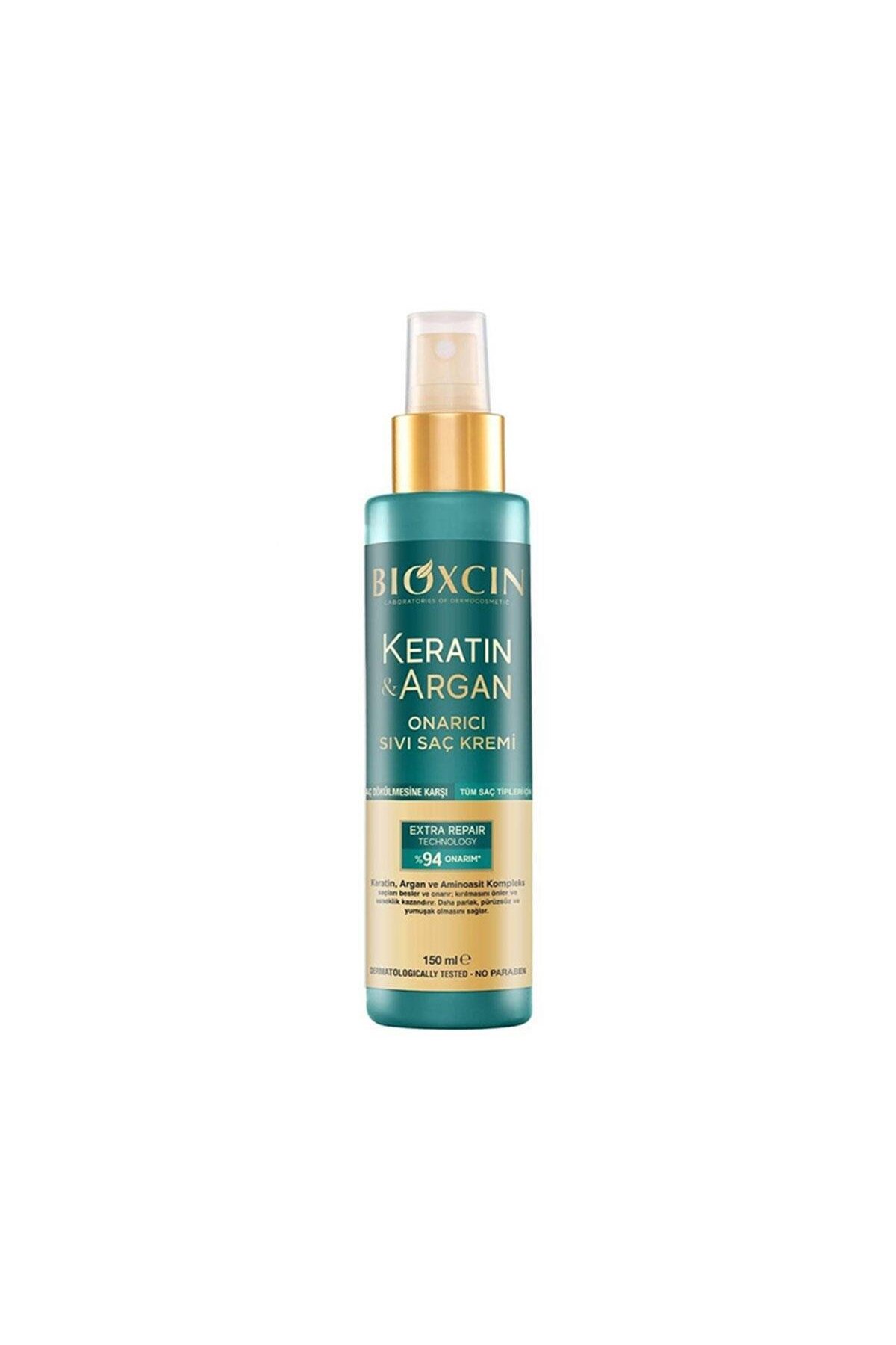 Bioxcin Keratin & Argan Yıpranmış ve Hasar Görmüş Saçlar İçin Onarıcı Sıvı Saç Kremi 150 ml