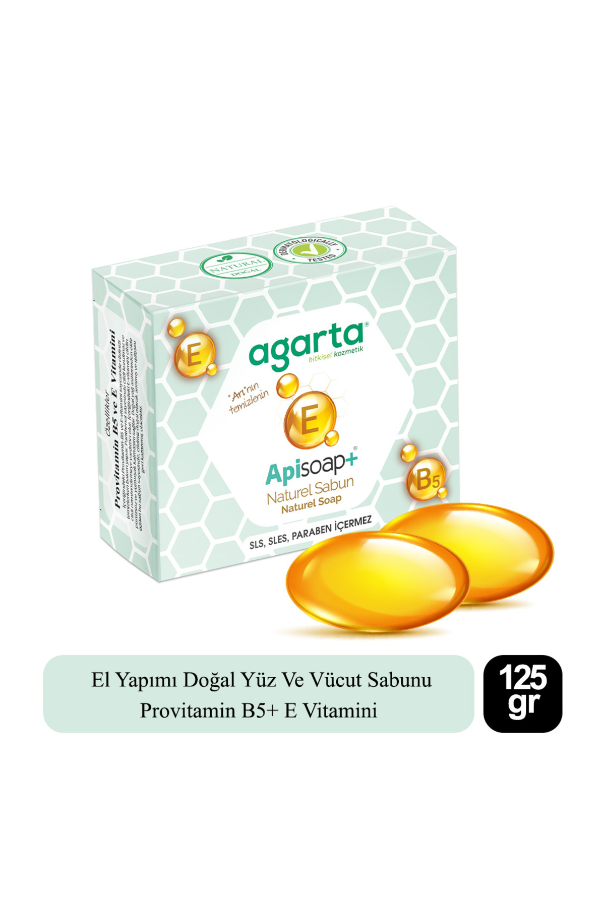 Agarta Apisoap Plus Doğal El Yapımı Yüz ve Vücut Sabunu B5 ve E Vitaminli