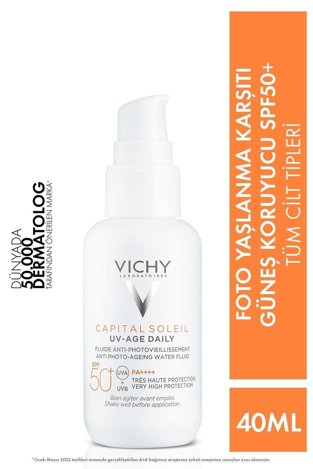 Vichy CAPİTAL SOLEİL UV AGE GÜNLÜK SPF50 YÜKSEK KORUMALI YÜZ GÜNEŞ KREMİ 40ML DKHAİR96