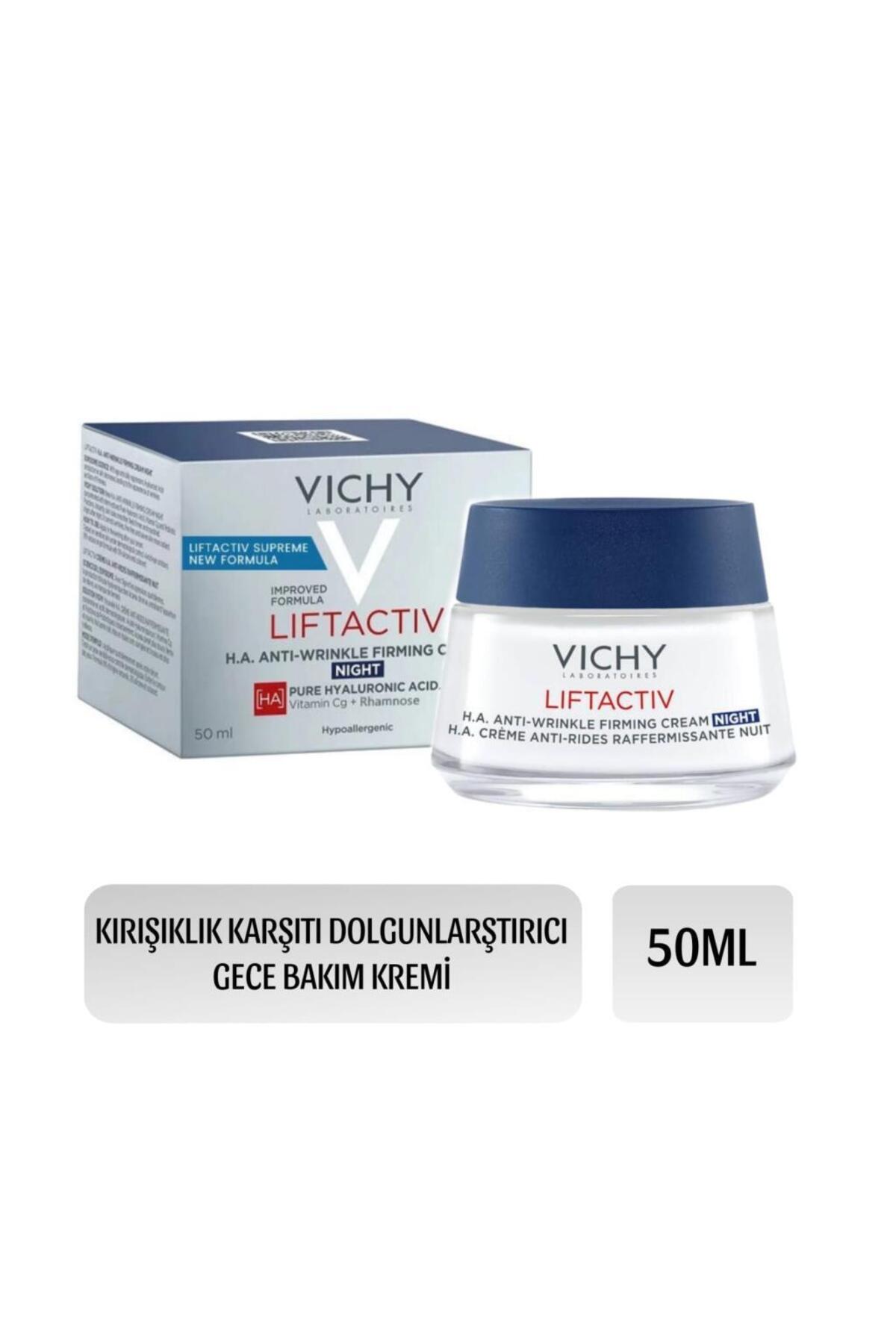 Vichy Liftactiv H.A Kırışıklık Karşıtı Dolgunlaştırıcı Gece Bakım Kremi 50 Ml