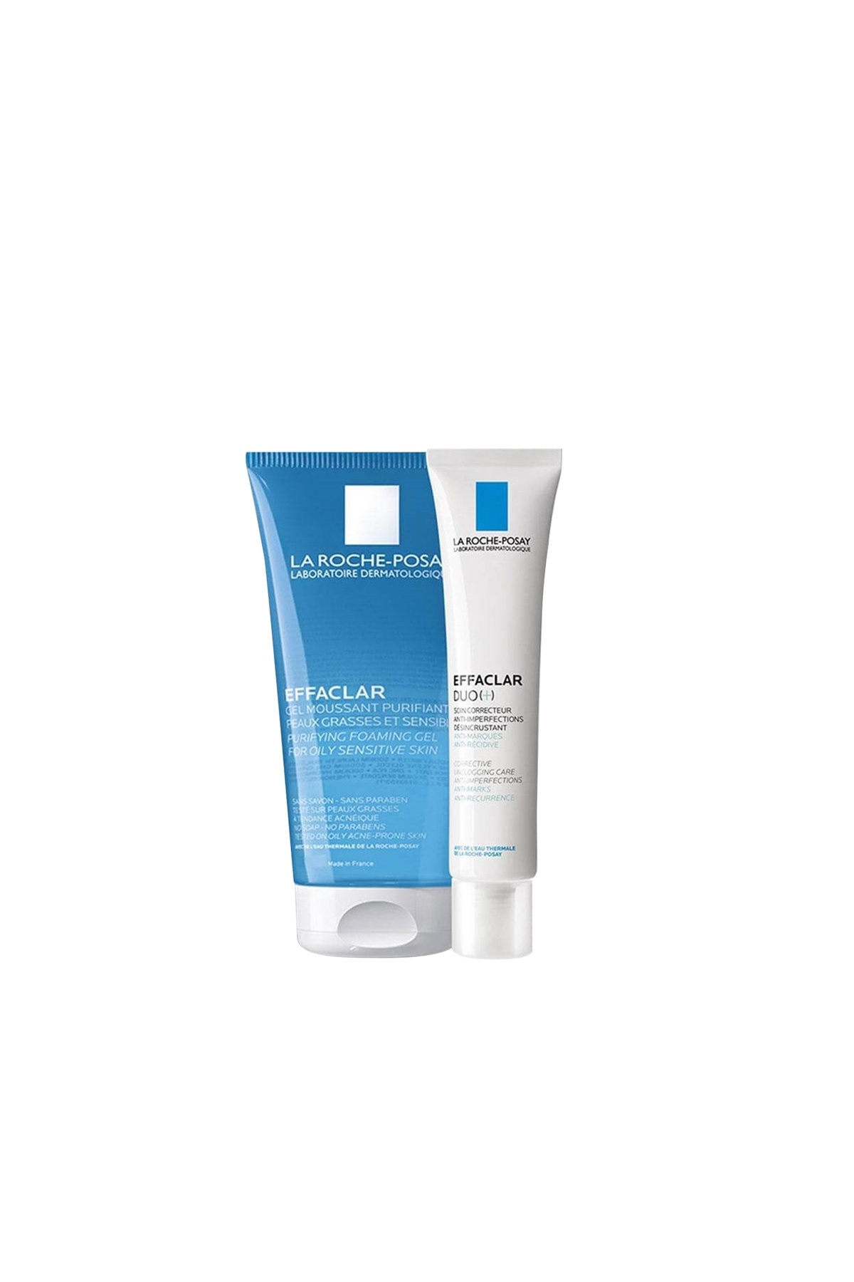 La Roche Posay Yağlı ciltler için cilt kusurlarına karşı cilt bakım kremi ve temizleyisi 2'li set ( 15ml+50ml )