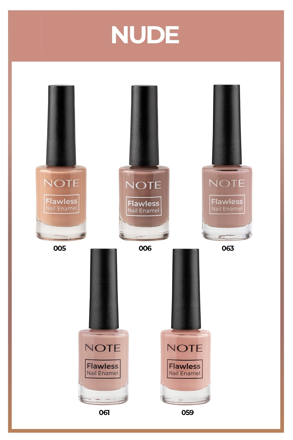NOTE Nail Flawless 5'li Nude Oje Seti