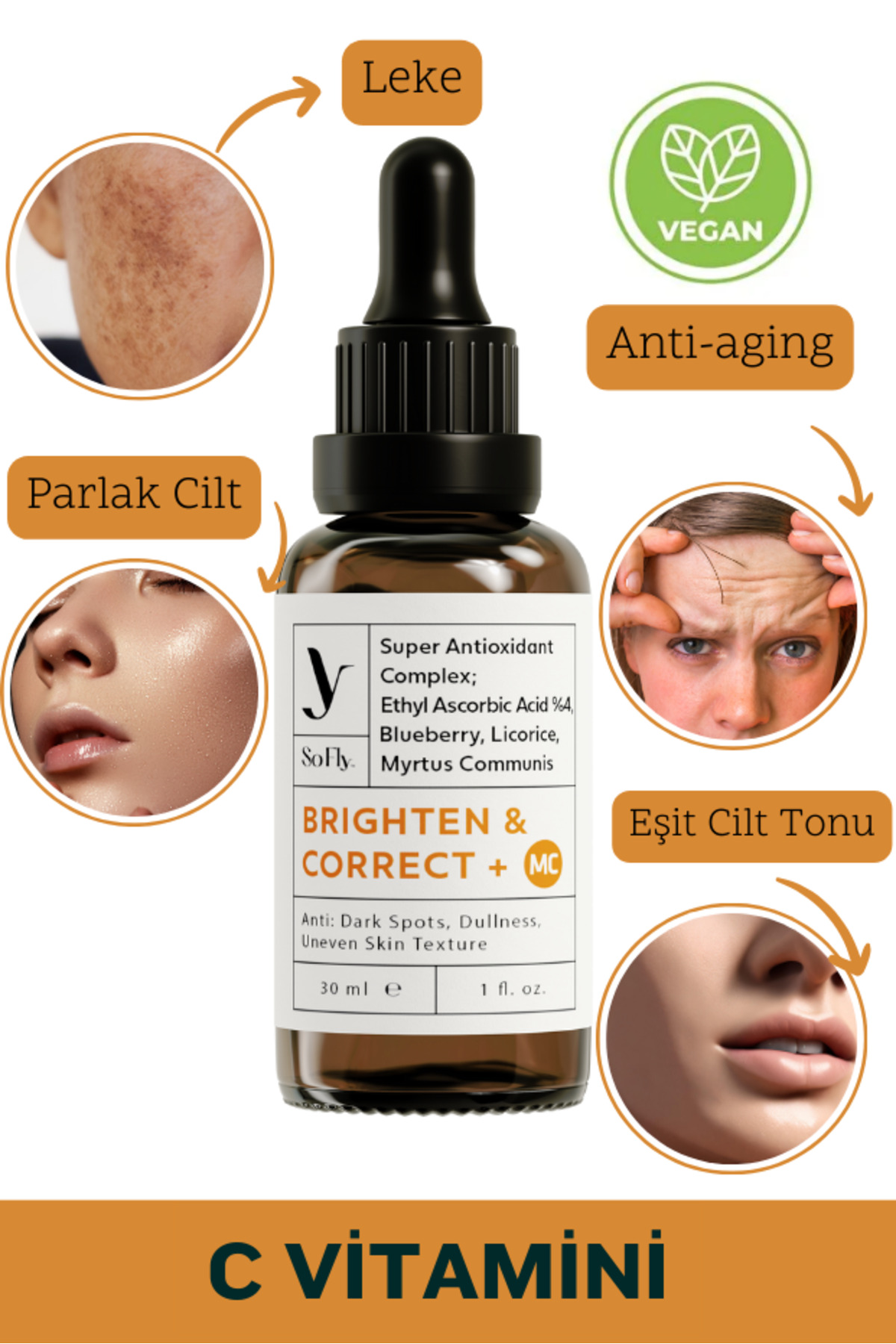 So Fly Brighten & Correct +mc Vitamin C Serumu 30ml