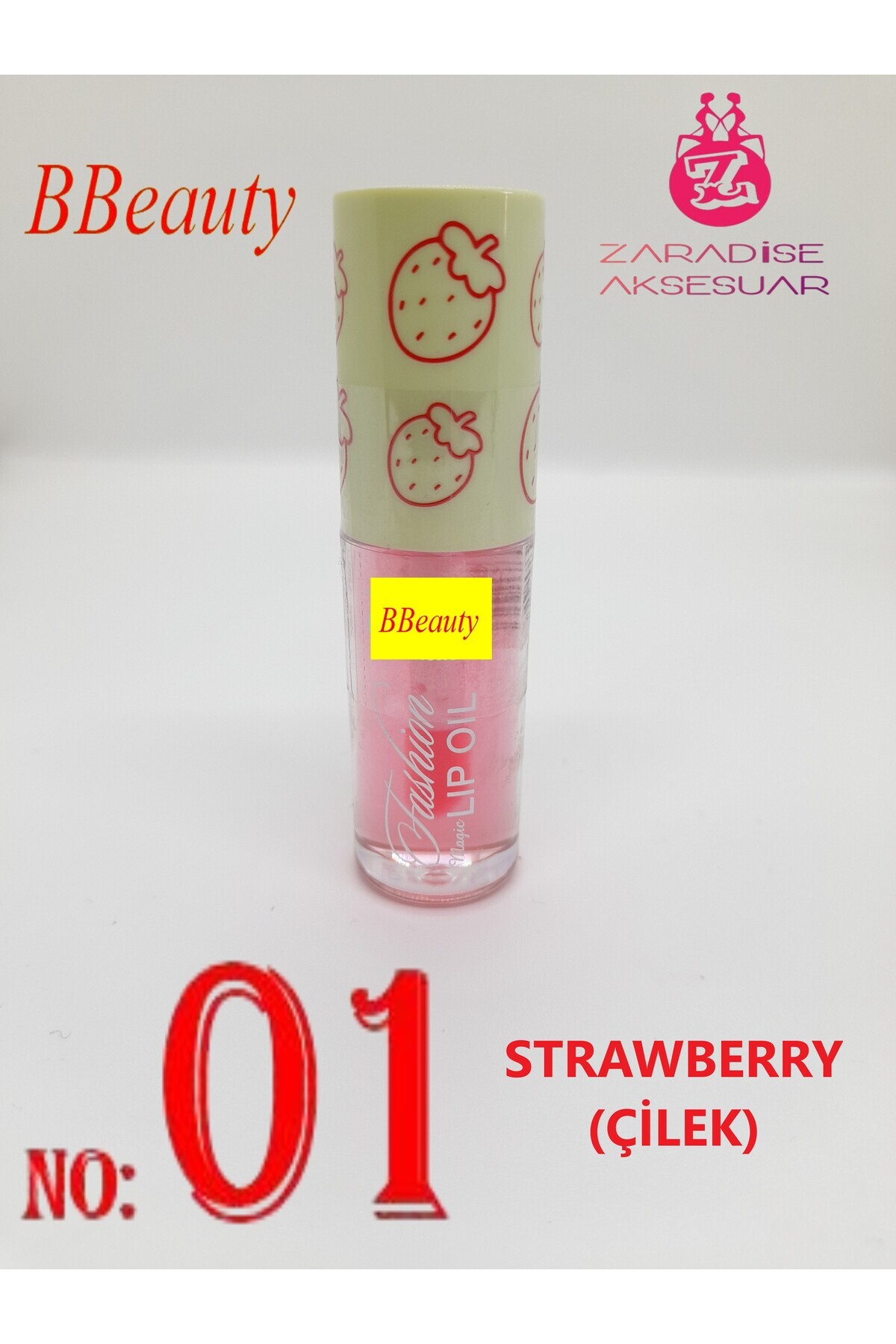 BBeauty Fashion Magic Lip Oil Dudak Bakım Yağı / Parlatıcı No: 01 Strawberry (ÇİLEK)