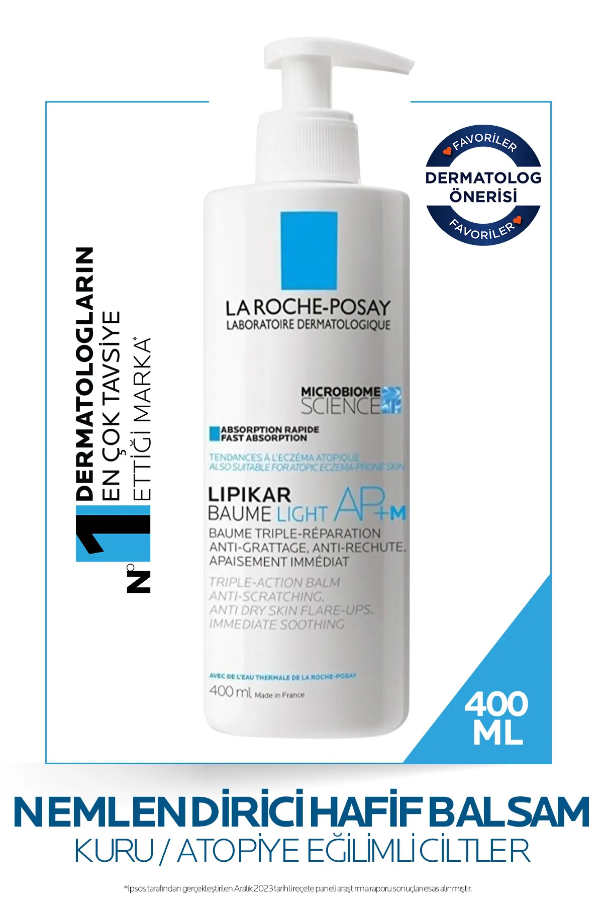 La Roche Posay LA ROCHE-POSAY LIPIKAR BAUME AP+M KURULUK KAYNAKLI KAŞINTI HİSSİNİ AZALTMAYA YARDIMCI KREM 400 ML