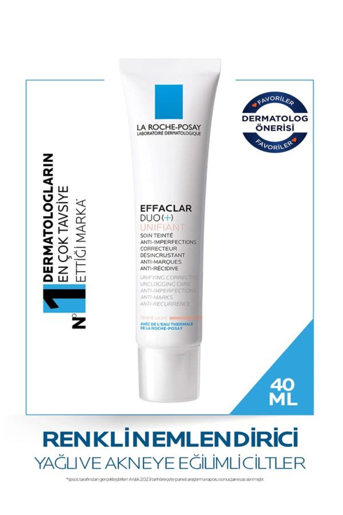 La Roche Posay EFFACLAR DUO + UNIFIANT GÖZENEKLERİ AÇAN CİLT RENGİ EŞİTLEYİCİ-40 ml