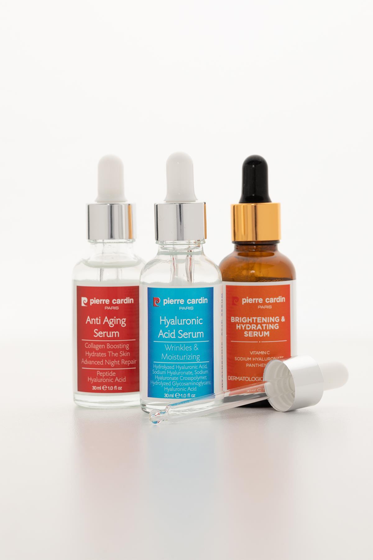 Pierre Cardin 3'lü Süper Fırsat Serum Paketi + C + Kolajen + Hyaluronic Acid Serum