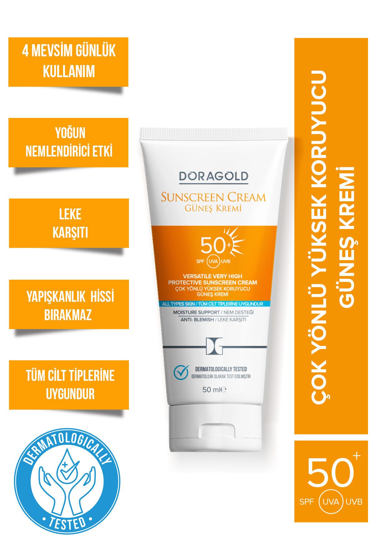 Doragold 50 Spf Leke Karşıtı Güneş Kremi 50 ML