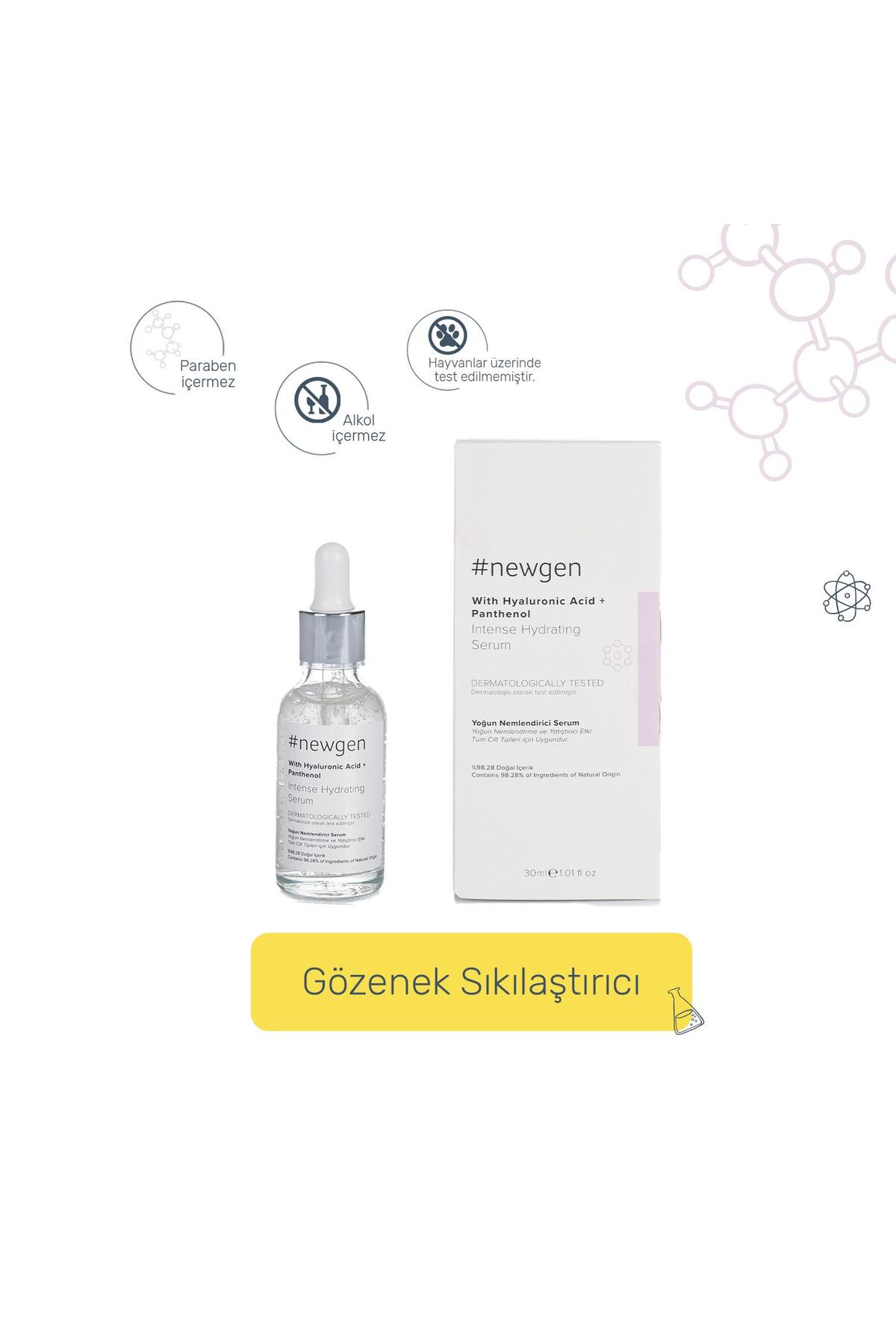 NewGen Hyaluronik Asit & Panthenaol Ve Panthenol Nemlenirici Cilt Bakım Serum 30 ml
