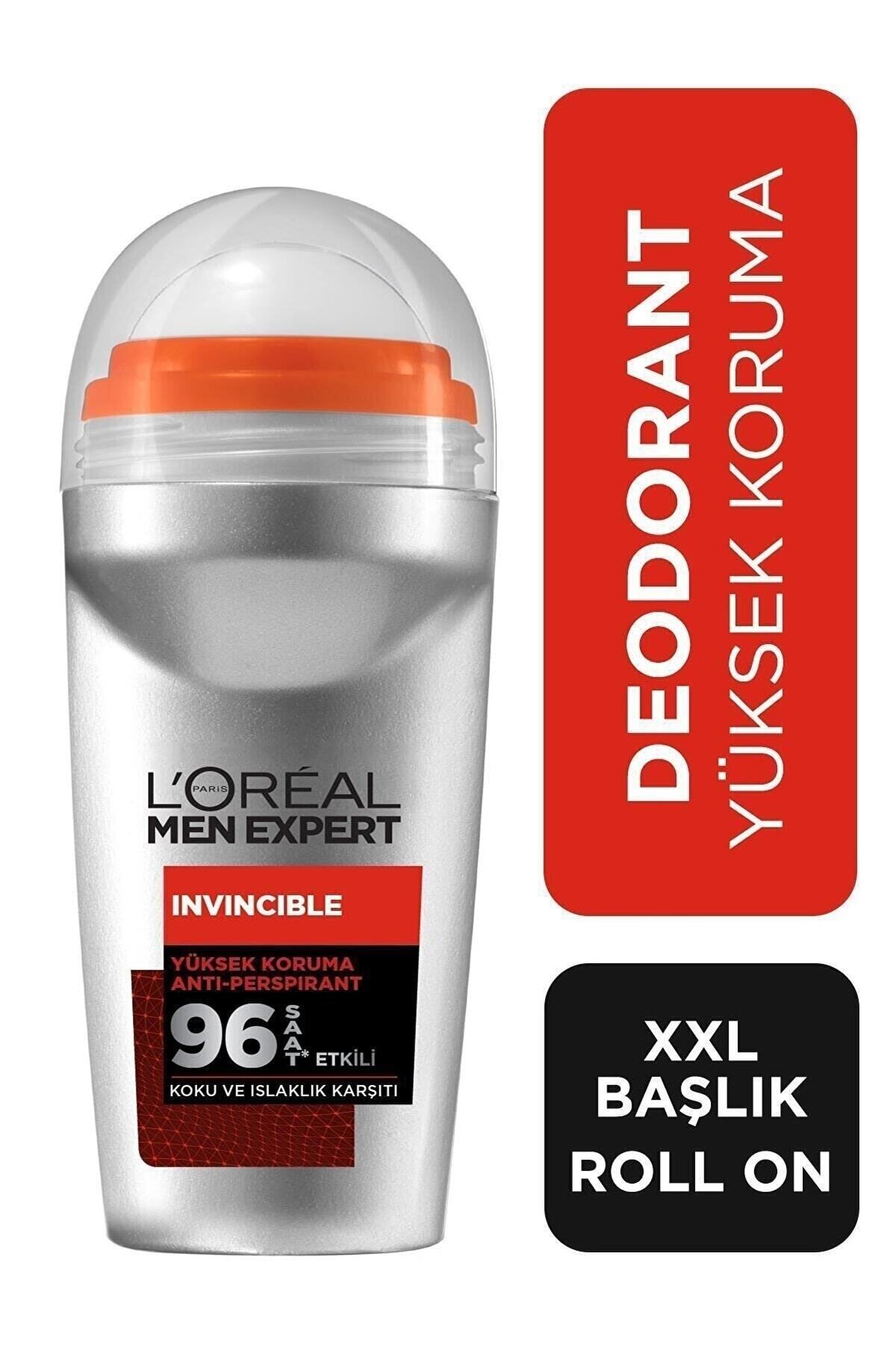 L'Oreal Paris MEN EXPERT INVİNCİBLE SUPER ANTİ PERSPİRANT HİGH PROTECTİON MEN'S ROLL ON 50ML GKHAİR1192