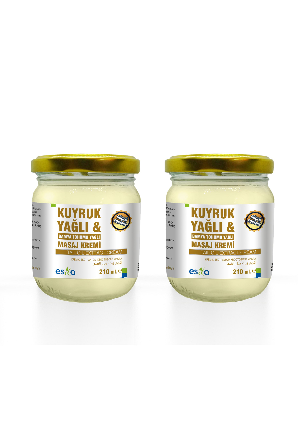 ESİLA Kuyruk Yağlı & Bamya Tohumu Yağlı Krem 210 ml x 2 Kutu