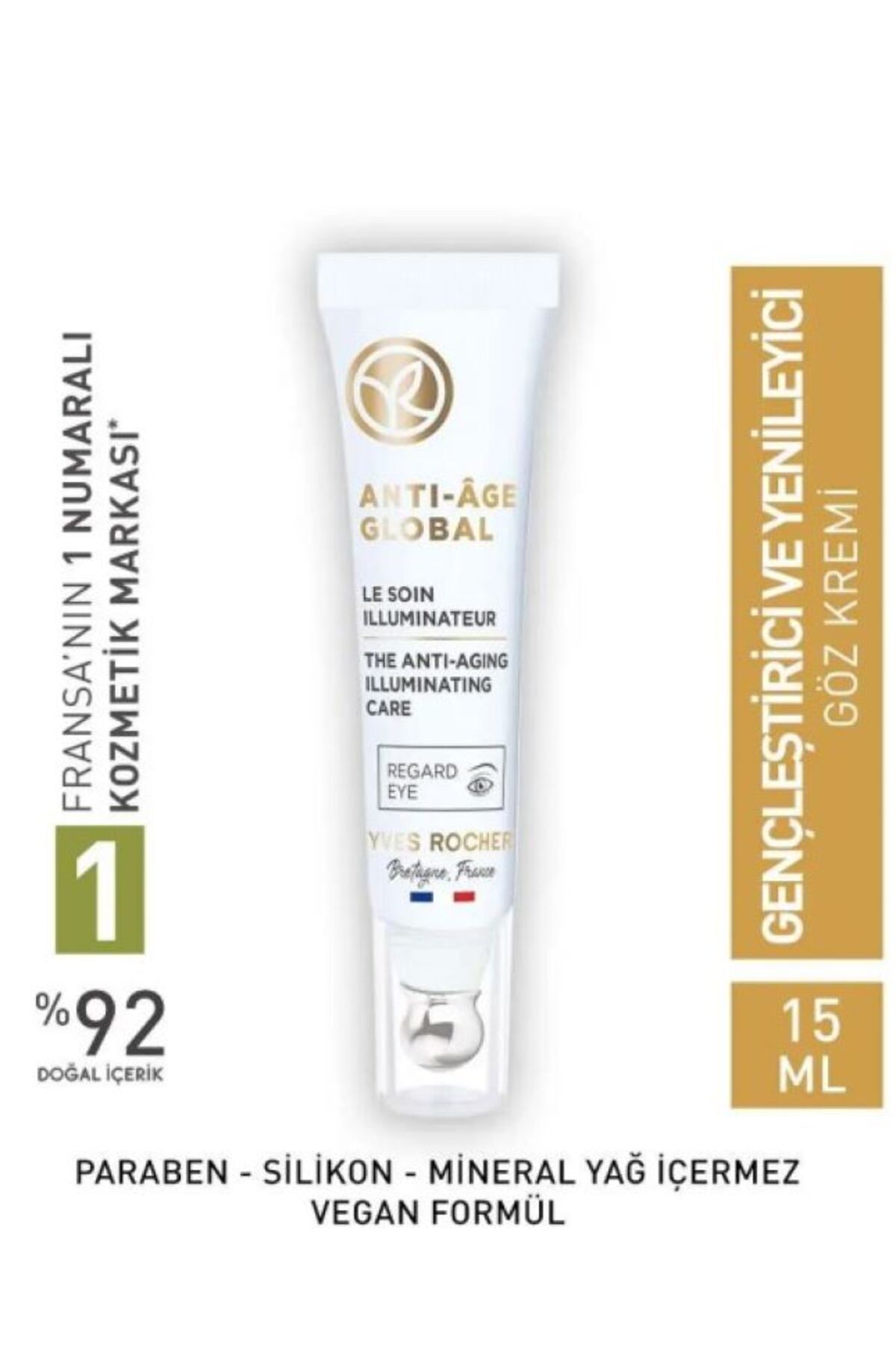 Yves Rocher Göz Kremi - Yenileyici Yaşlanma Karşıtı Bitkisel Kök Hücre Bakımı / Anti-Age Global 15ml