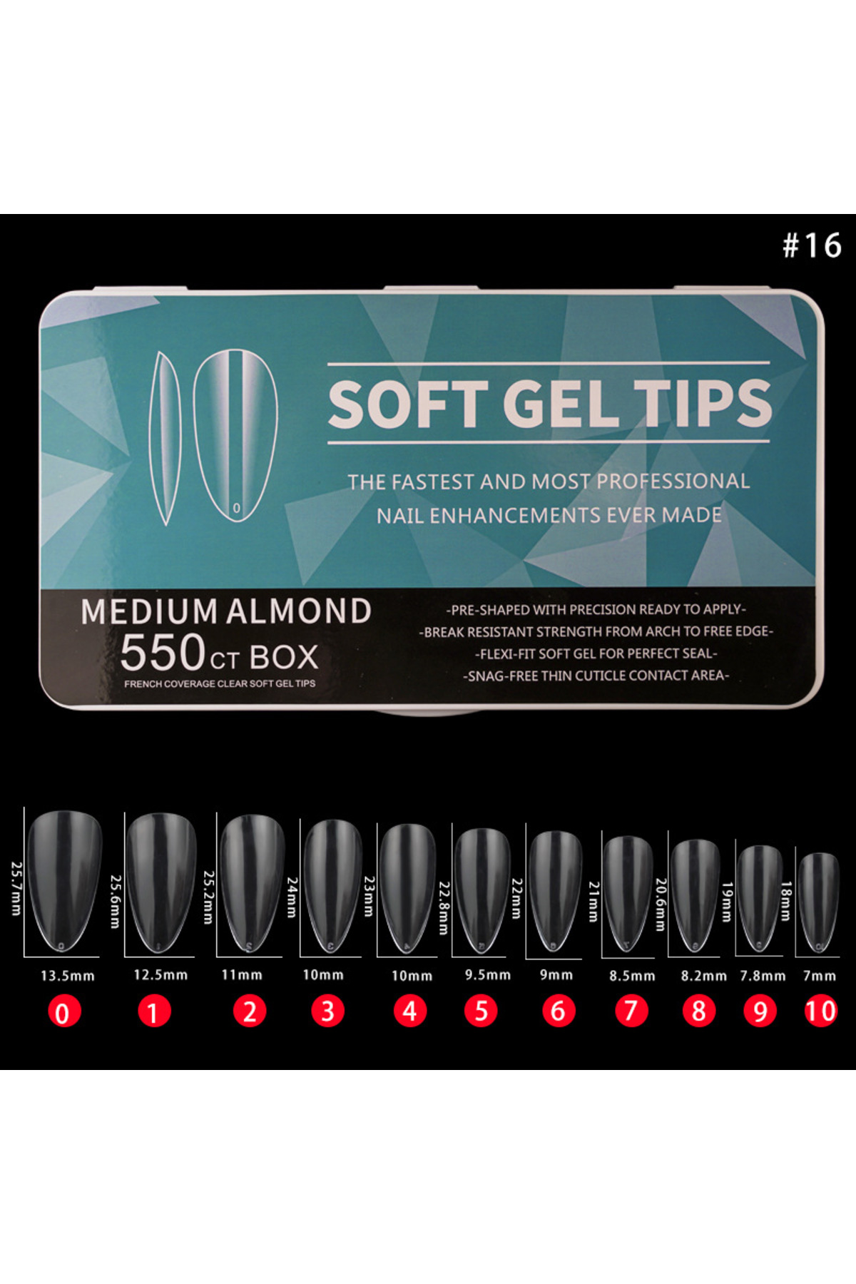 Nail Master Soft Jel Tips Protez Tırnak Tips Uzatma Yeni Nesil 550 Adet