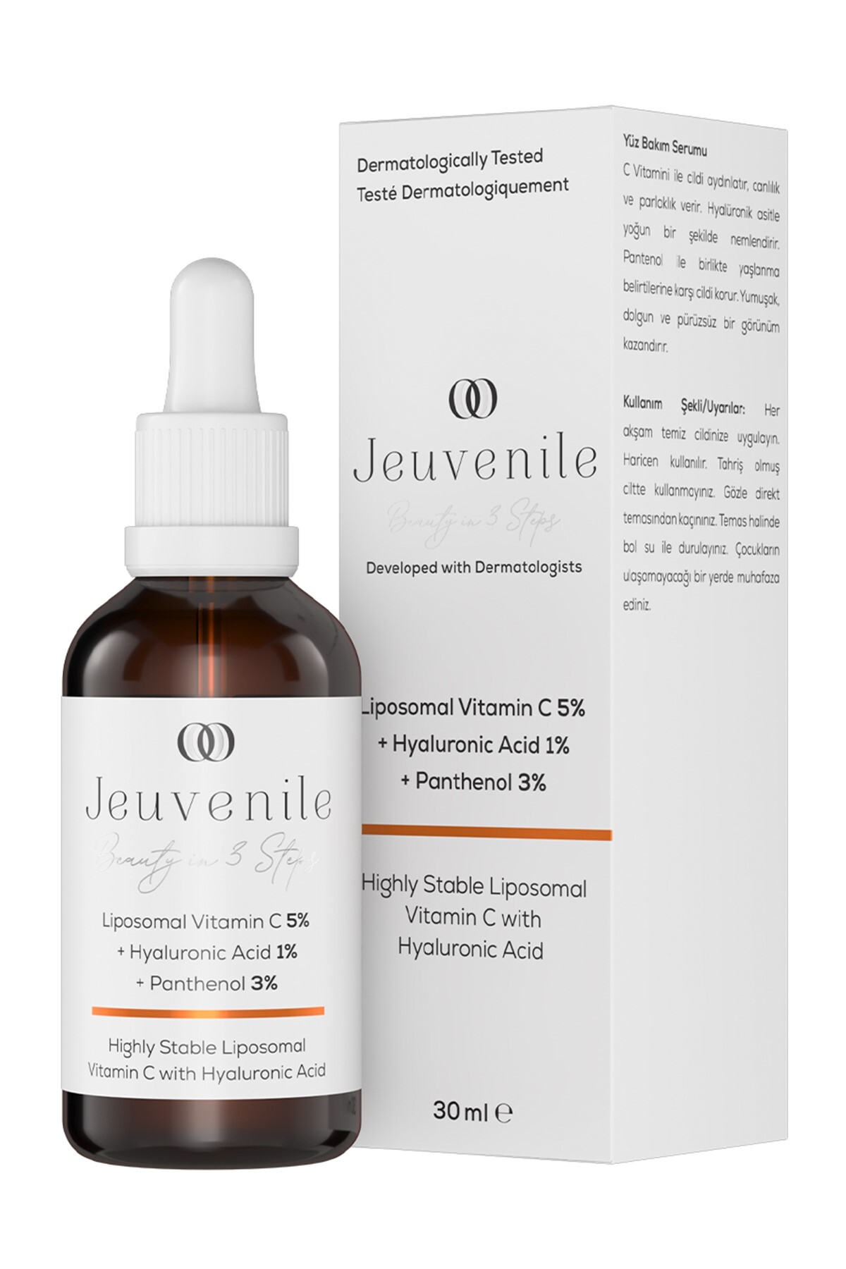 Jeuvenile Aydınlatıcı Canlandırıcı Lipozomal C Vitamini %5 Cilt Bakım Serumu