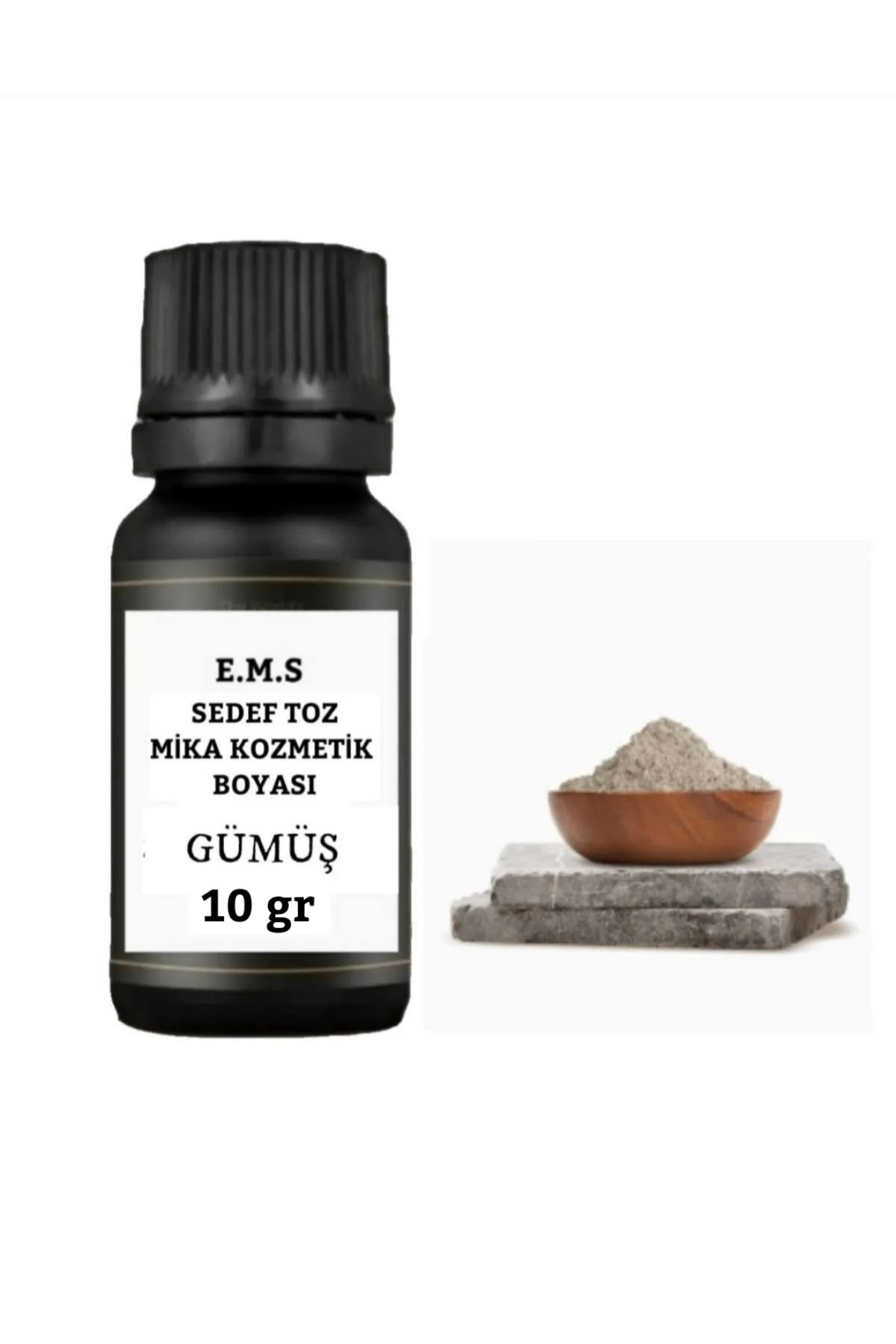 E.M.S AVM Sedef Toz Mika Kozmetik Boyası 10 gr Gümüş-oje/ruj/peeling/maskara/krem/göz Farı/tırnak Boyası.