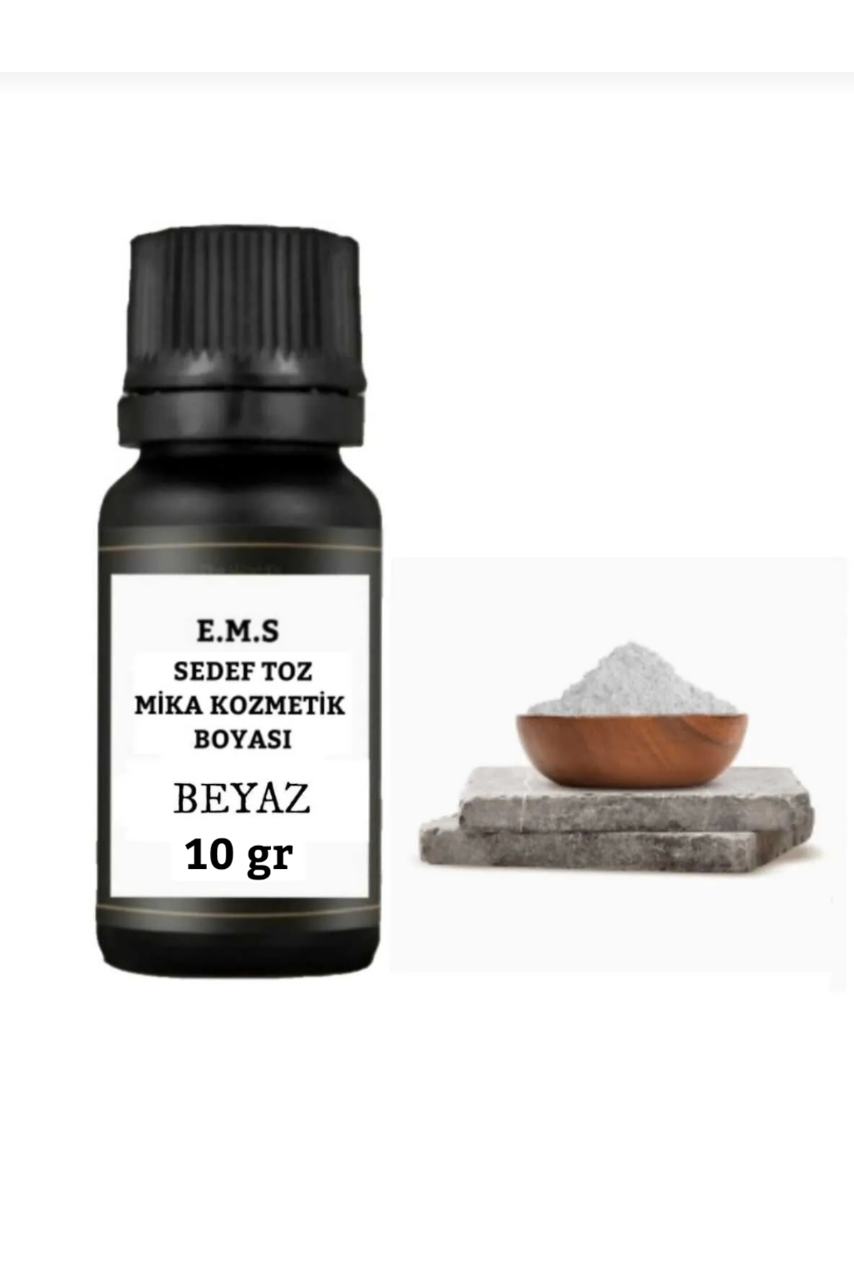 E.M.S AVM Sedef Toz Mika Kozmetik Boyası 10 gr Beyaz-oje/ruj/peeling/maskara/krem/göz Farı/tırnak Boyası.
