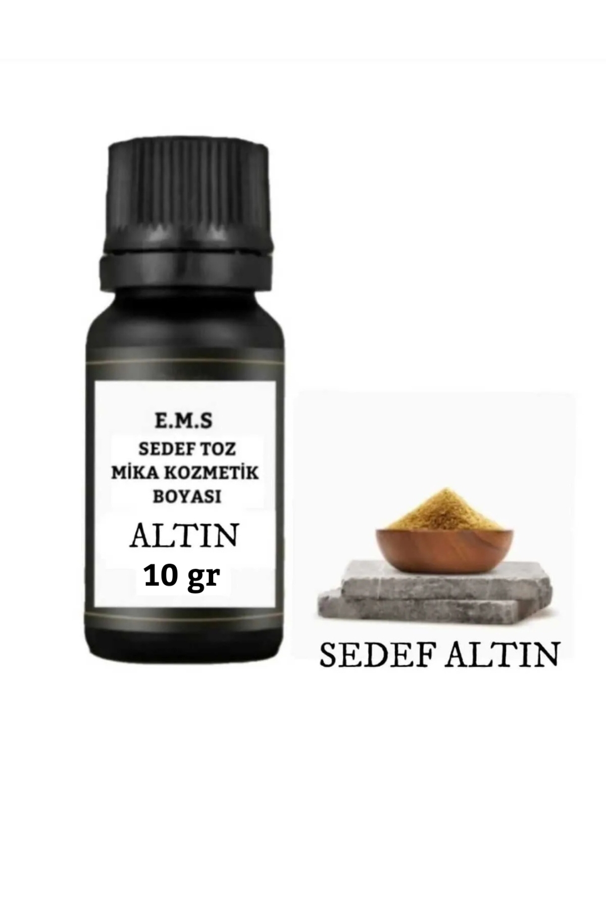 E.M.S AVM Sedef Toz Mika Kozmetik Boyası 10 gr Altın-oje/ruj/peeling/maskara/krem/göz Farı/tırnak Boyası.
