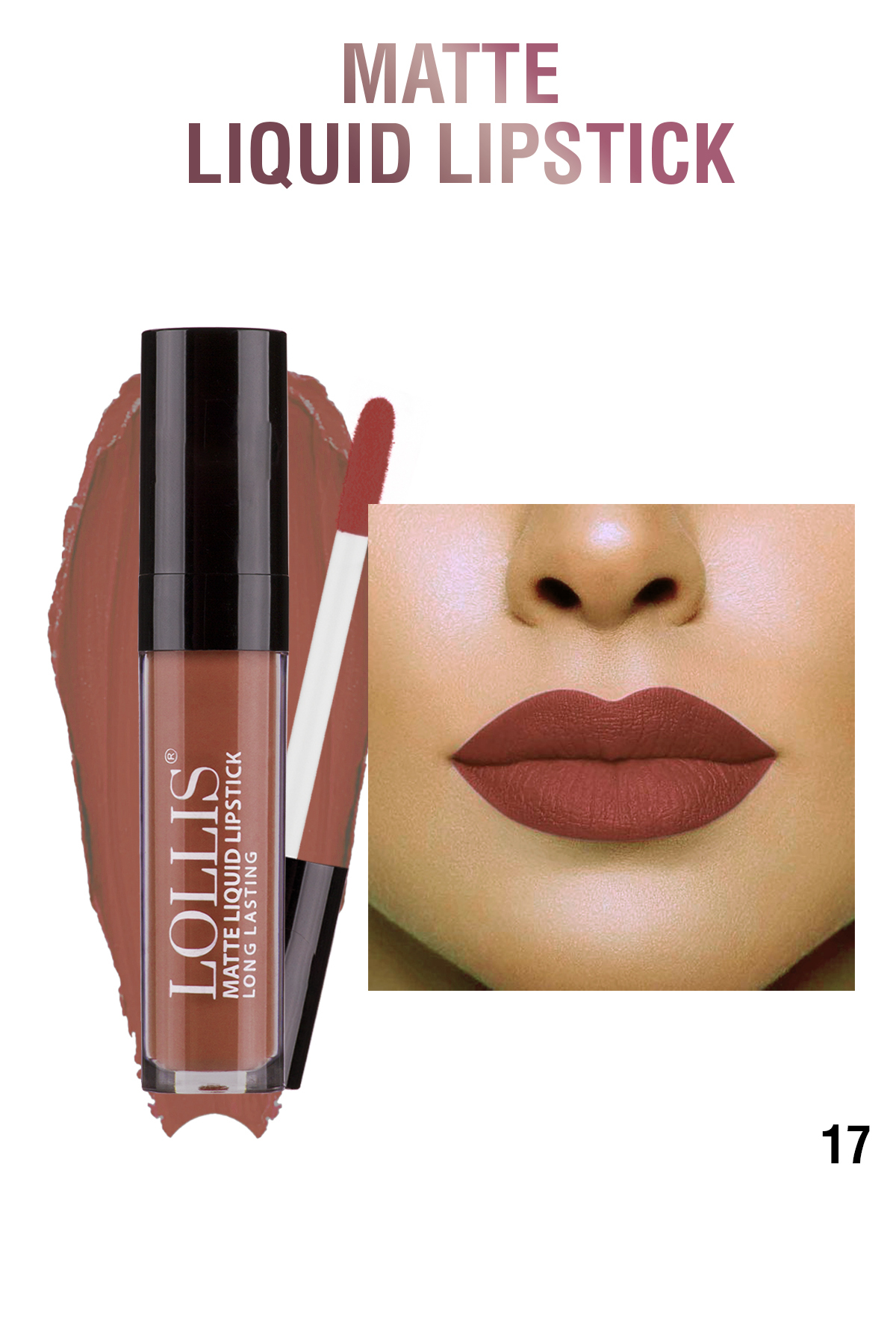 Lollis Matte Liquid Lipstick 17 / Mat Likit Ruj 17