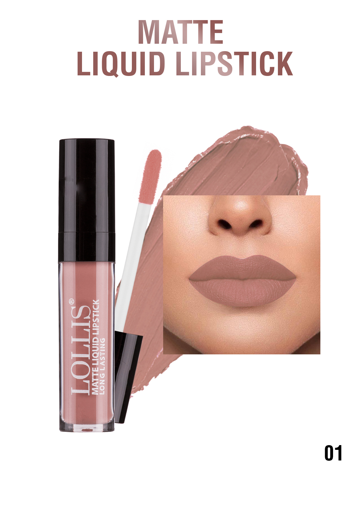 Lollis Matte Liquid Lipstick 01 /mat Likit Ruj 01