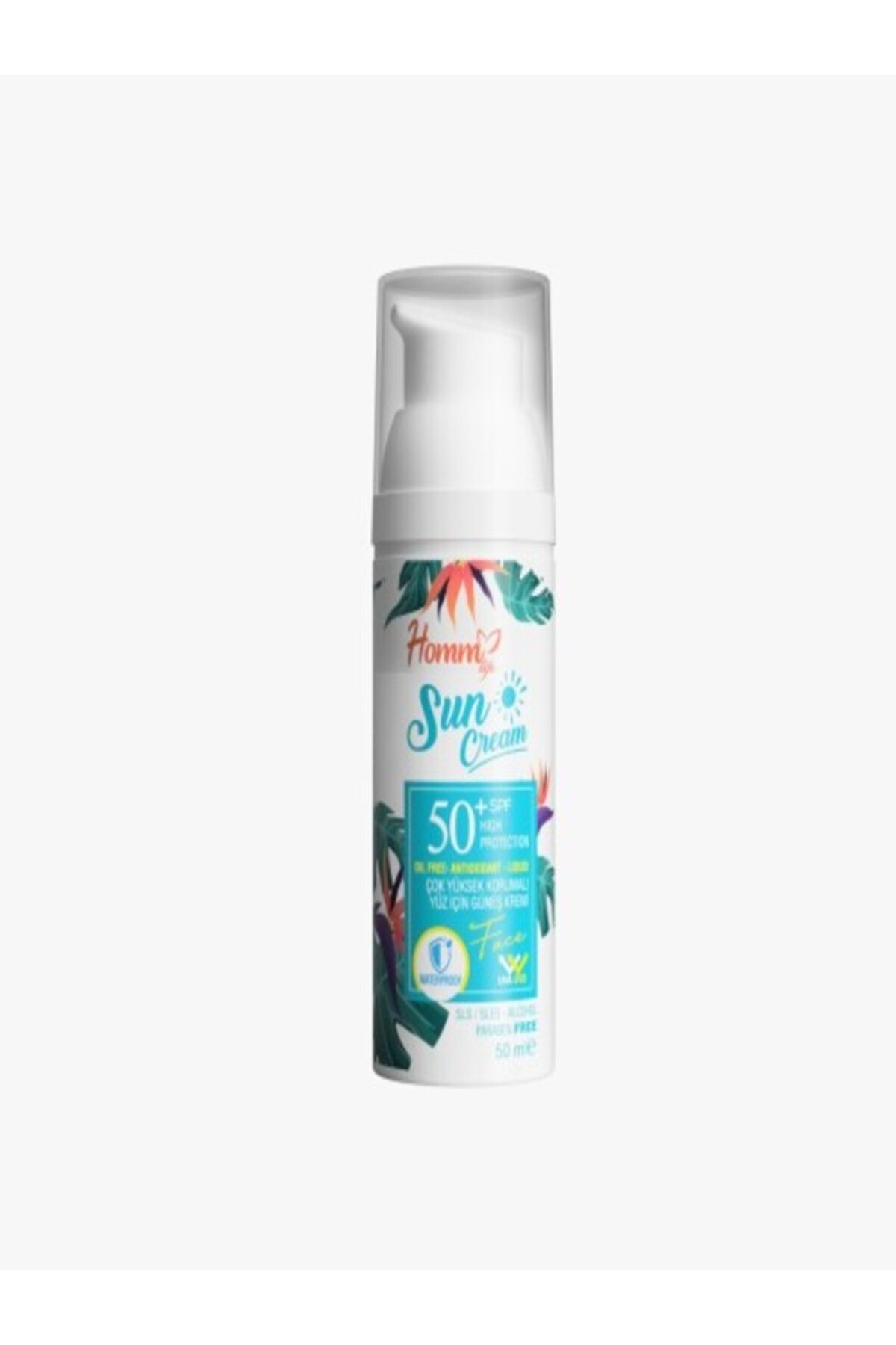 Homm Bitkisel YÜZ İÇİN YÜKSEK KORUMALI GÜNEŞ KREMİ 50ML