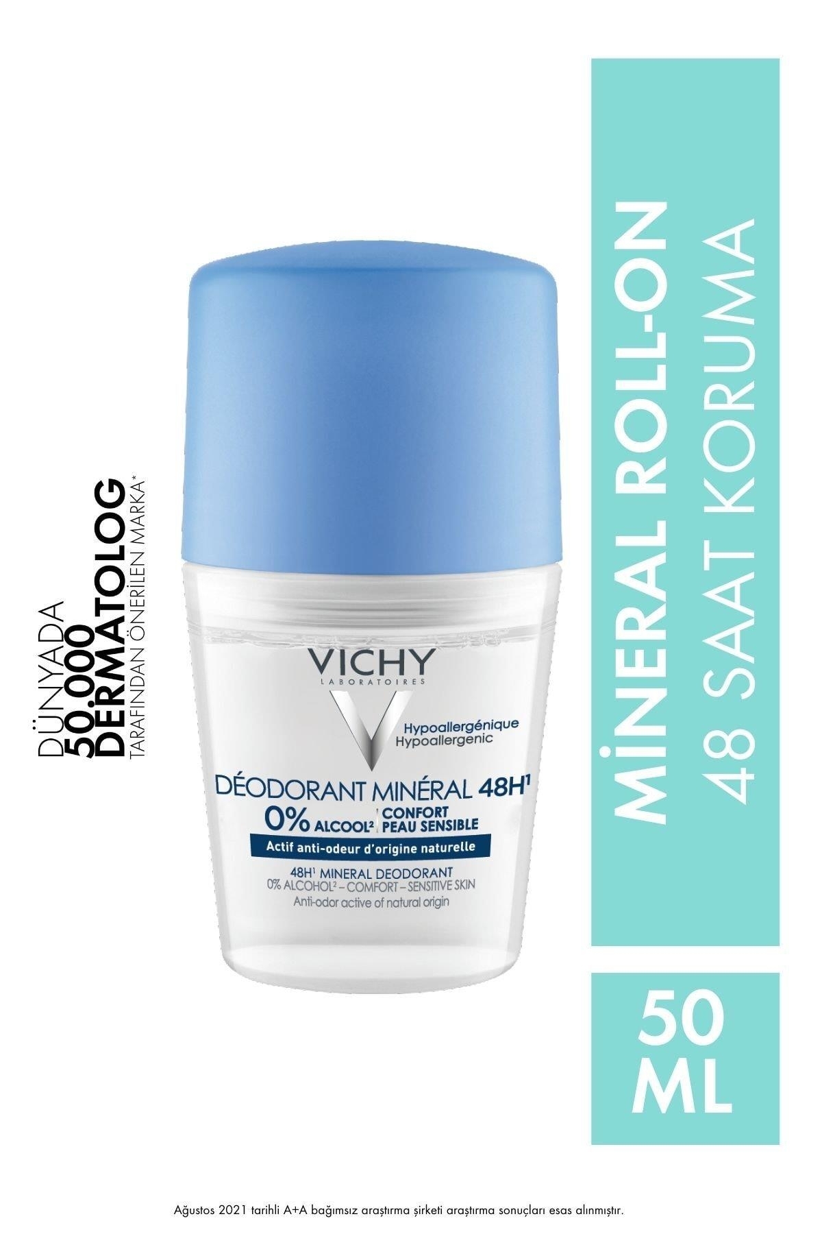 Vichy 48 Saat Terleme Karşıtı Etkili Alüminyum Tuzu İçermeyen Mineral Roll-On 50 ml
